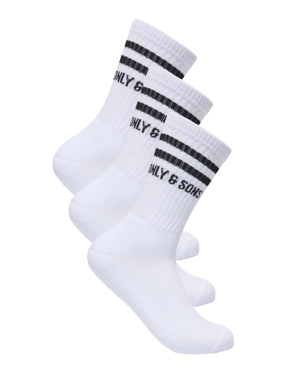 Only & Sons Onsevery Calzini Tennis Uomo 3 Paia Neri