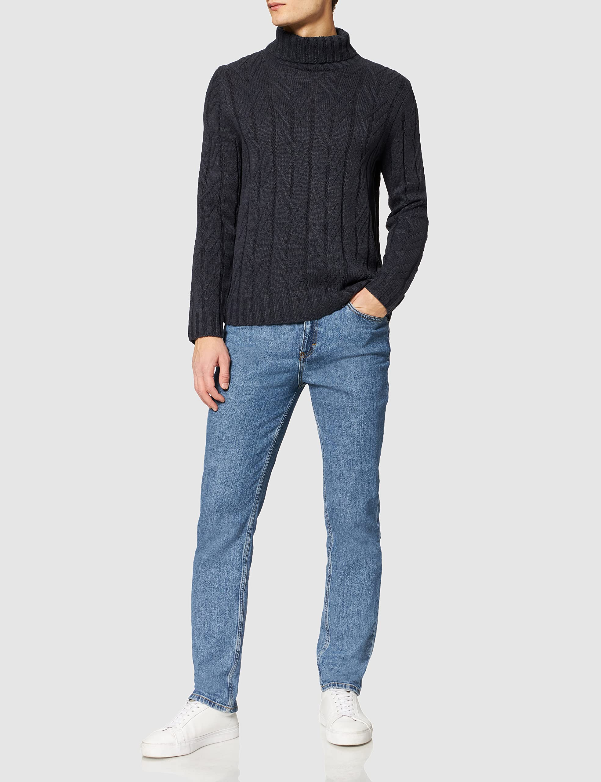 ONLY & SONS Rigge Maglione Dolcevita a Trecce Uomo