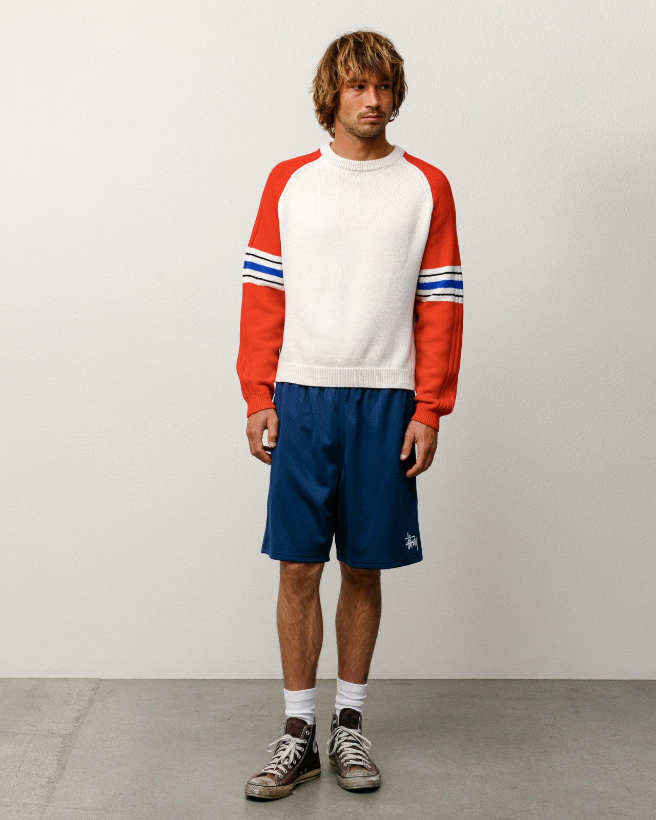 Stussy Basic Mesh Short pantaloncini navy poliestere