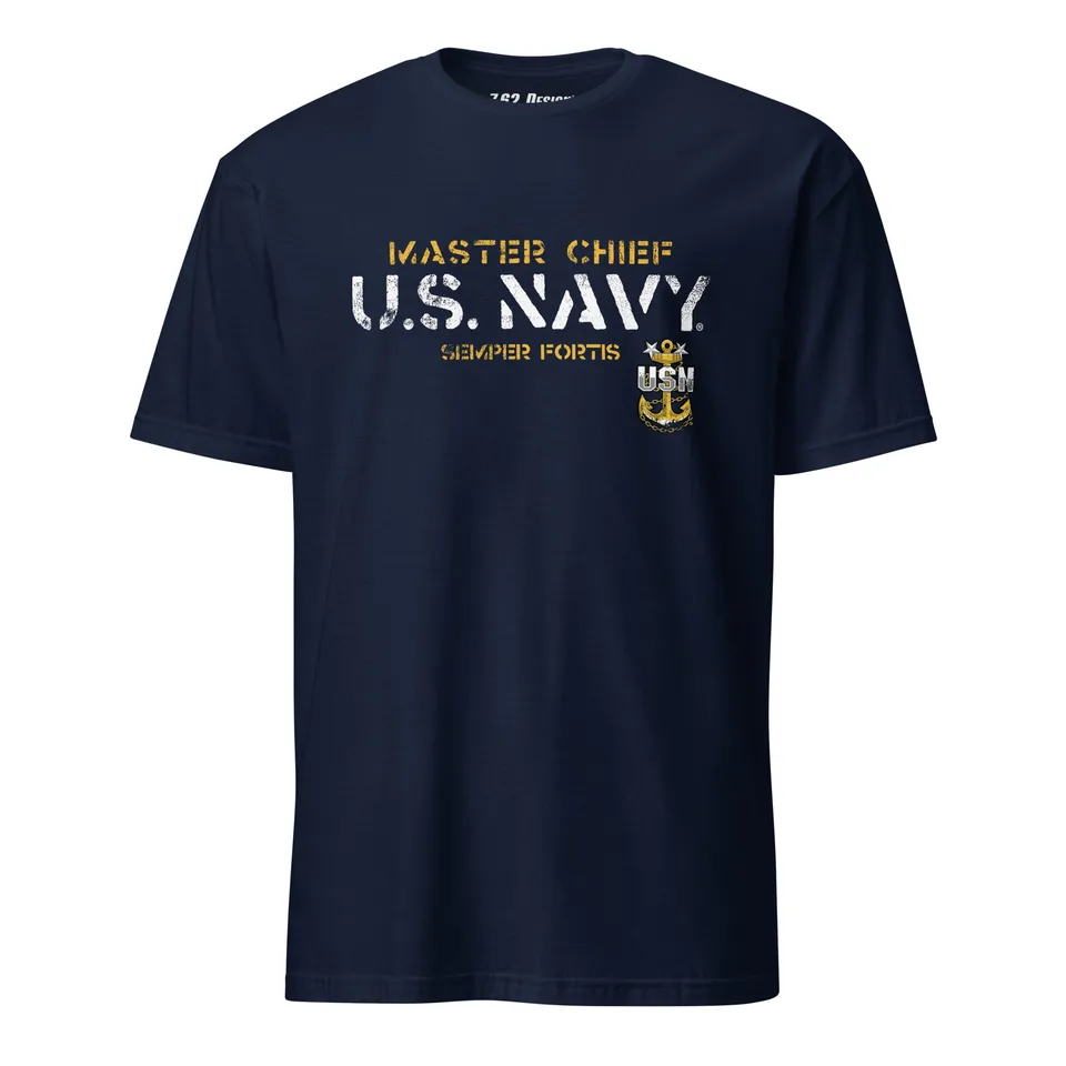 7.62 Design Navy Master Chief MCPO T-Shirt cotone blu L