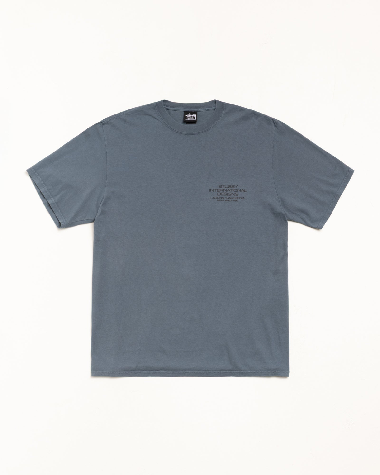 Stussy International Design Tee maglietta Navy pigment dyed