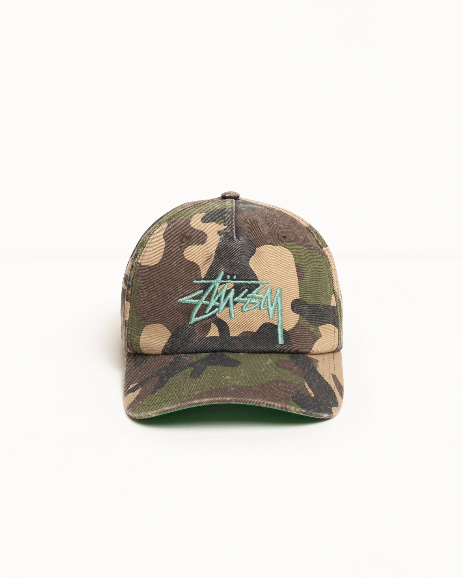 Stussy Headwear Mid-Depth Big Stock Snapback cappello camo cotone