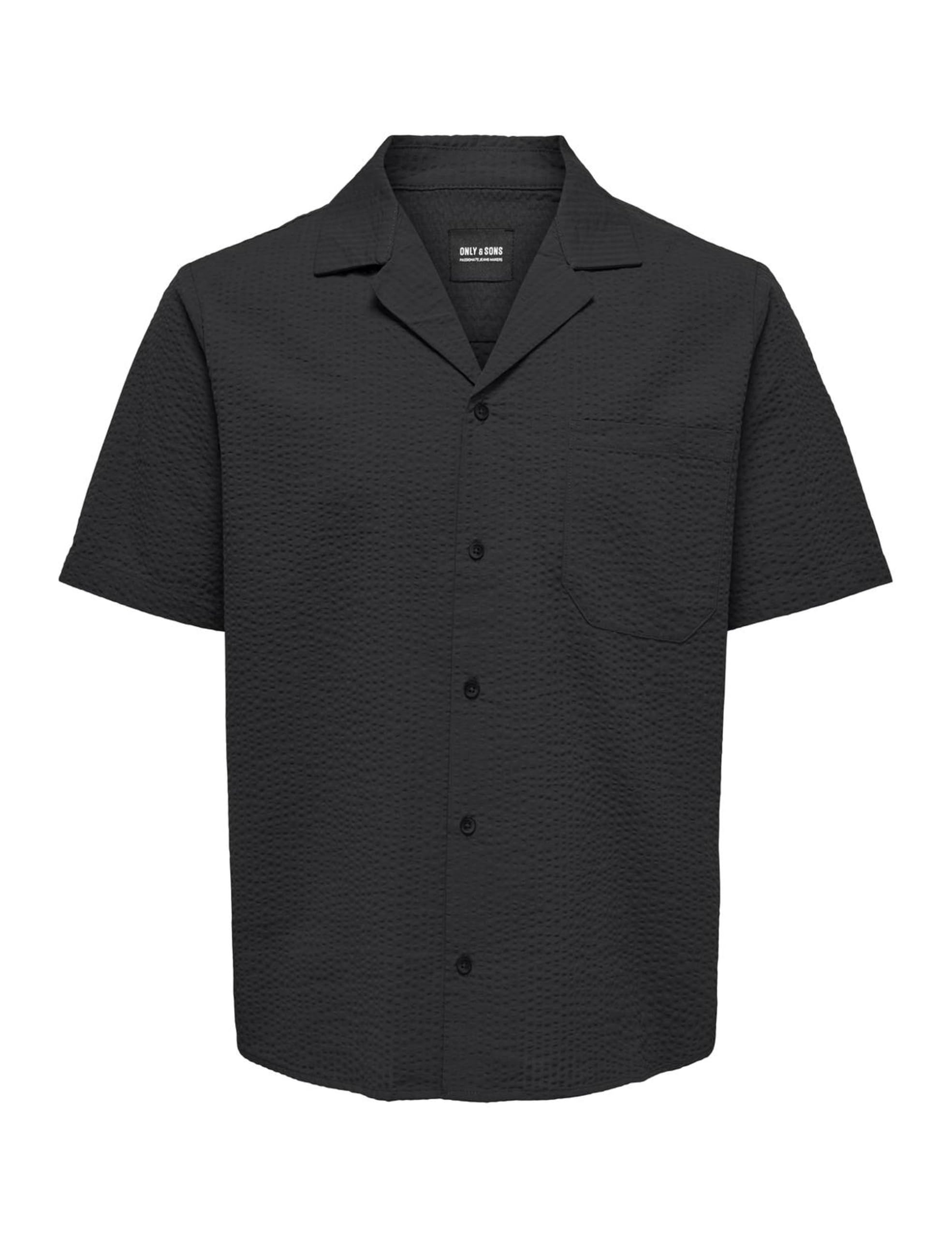 ONLY & SONS Onseye Resort Camicia Uomo Nero Cotone