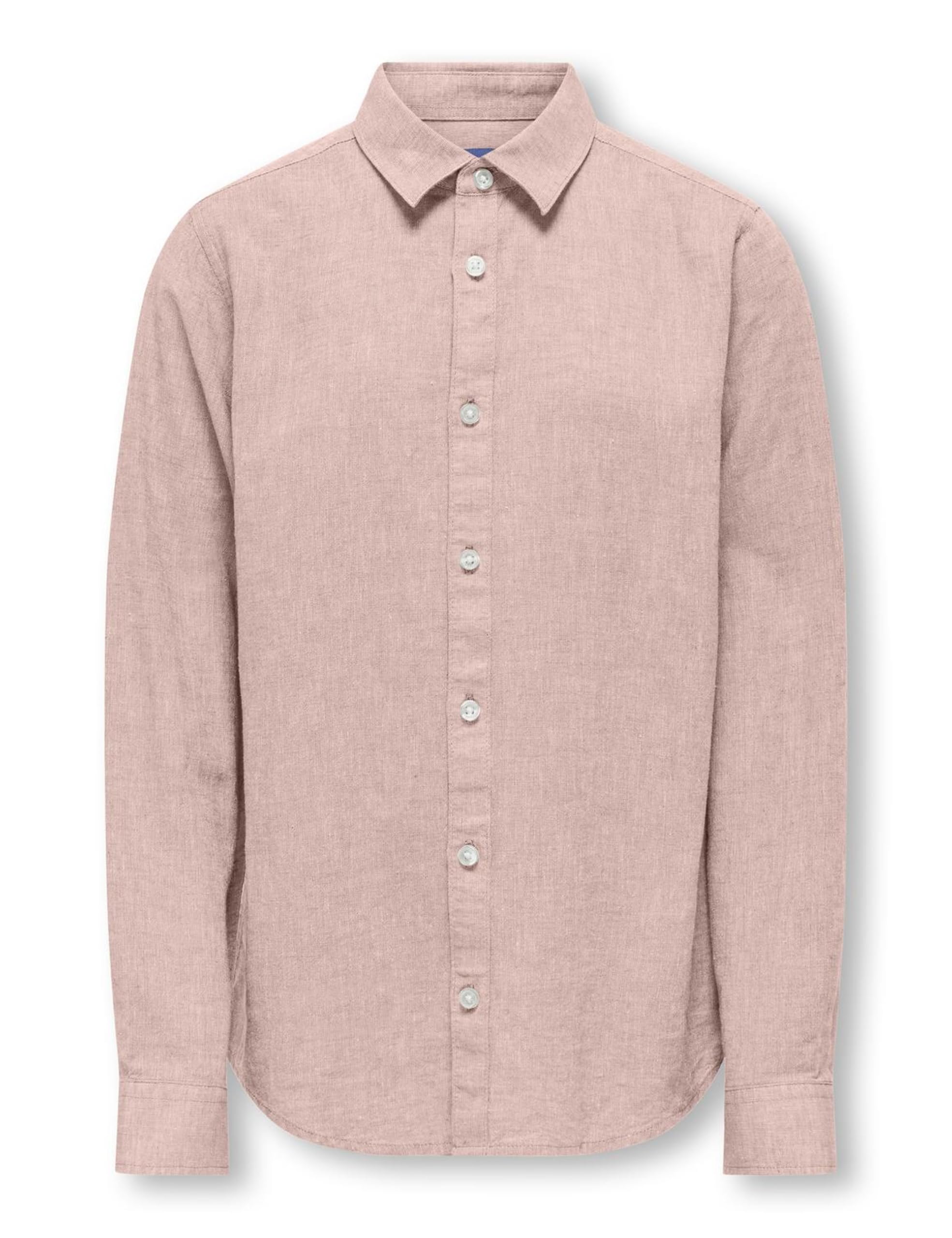Only & Sons Osjcaiden Camicia Lino Bianco Pesca 170