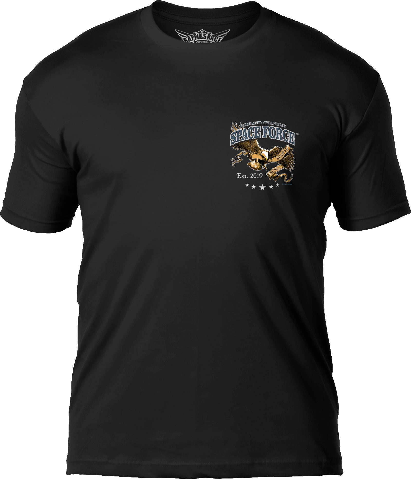 7.62 Design Space Force Fighting Eagle T-Shirt Nera Cotone L