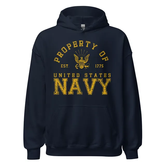 7.62 Design Property of the Navy Felpa con Cappuccio Blu Cotone