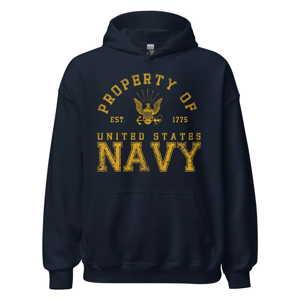 7.62 Design Property of the Navy Felpa con Cappuccio Blu Cotone