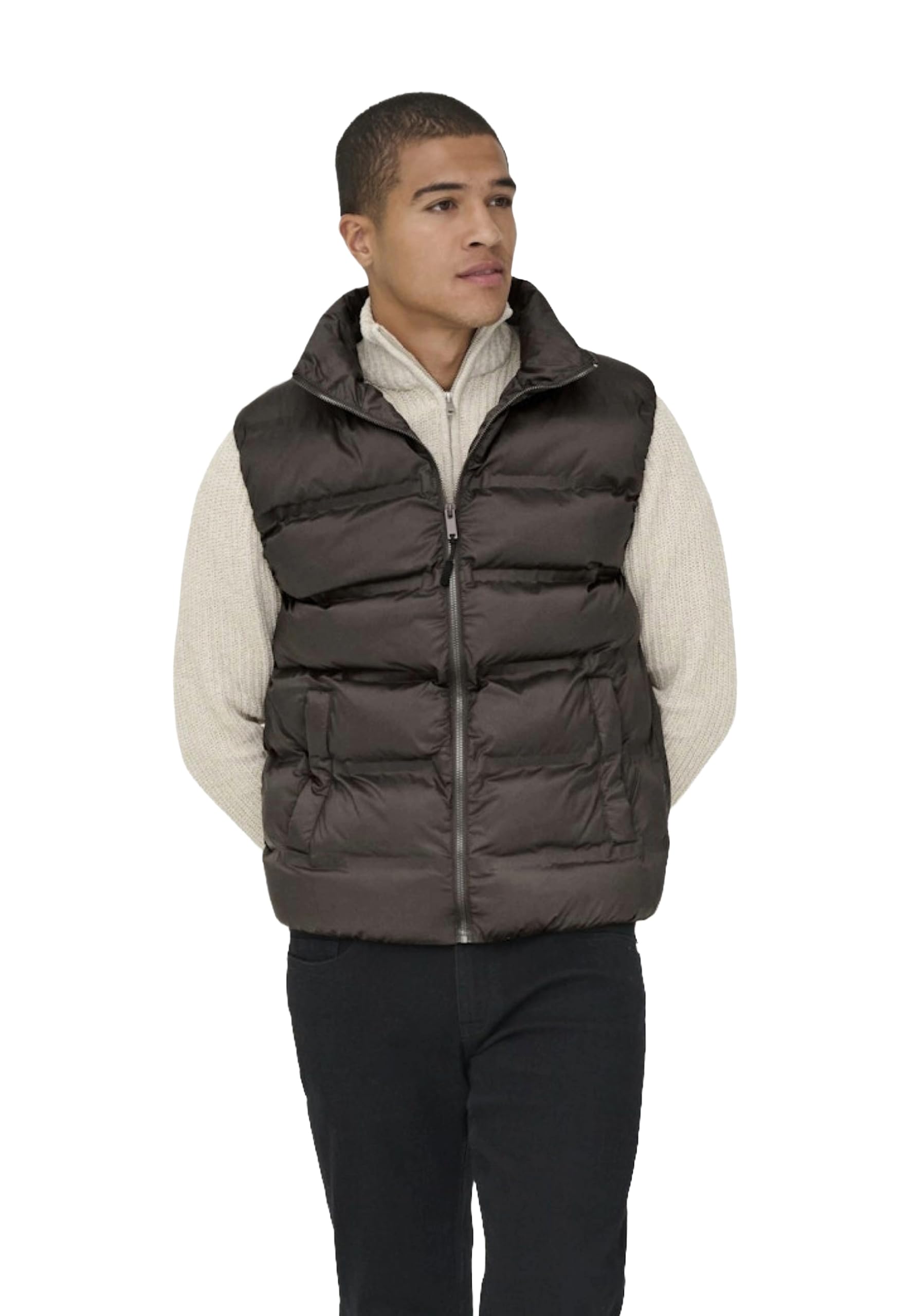 Only & Sons Onsunion Puffer Gilet uomo M nero leggero