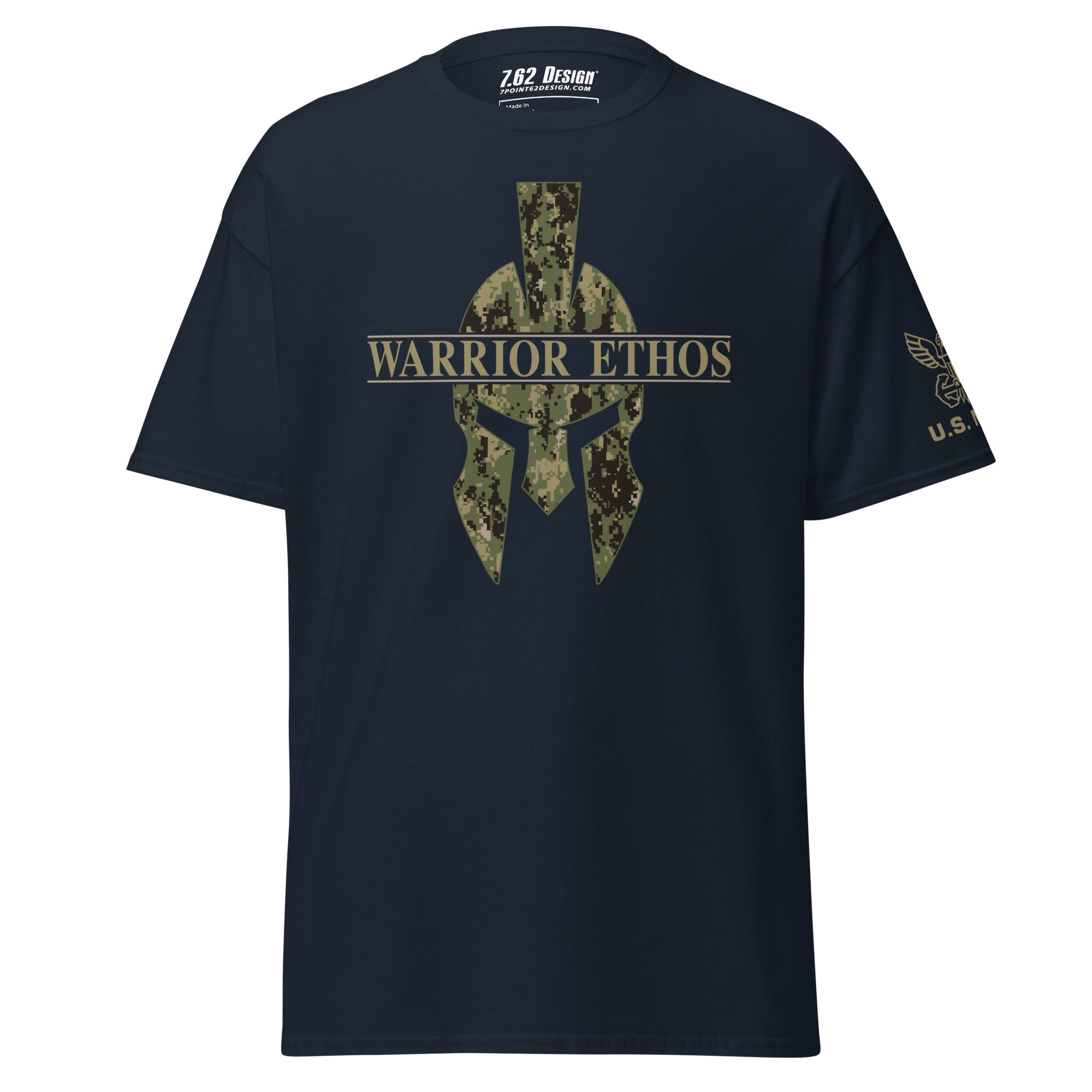 7.62 Design Warrior Ethos T-Shirt uomo nera cotone