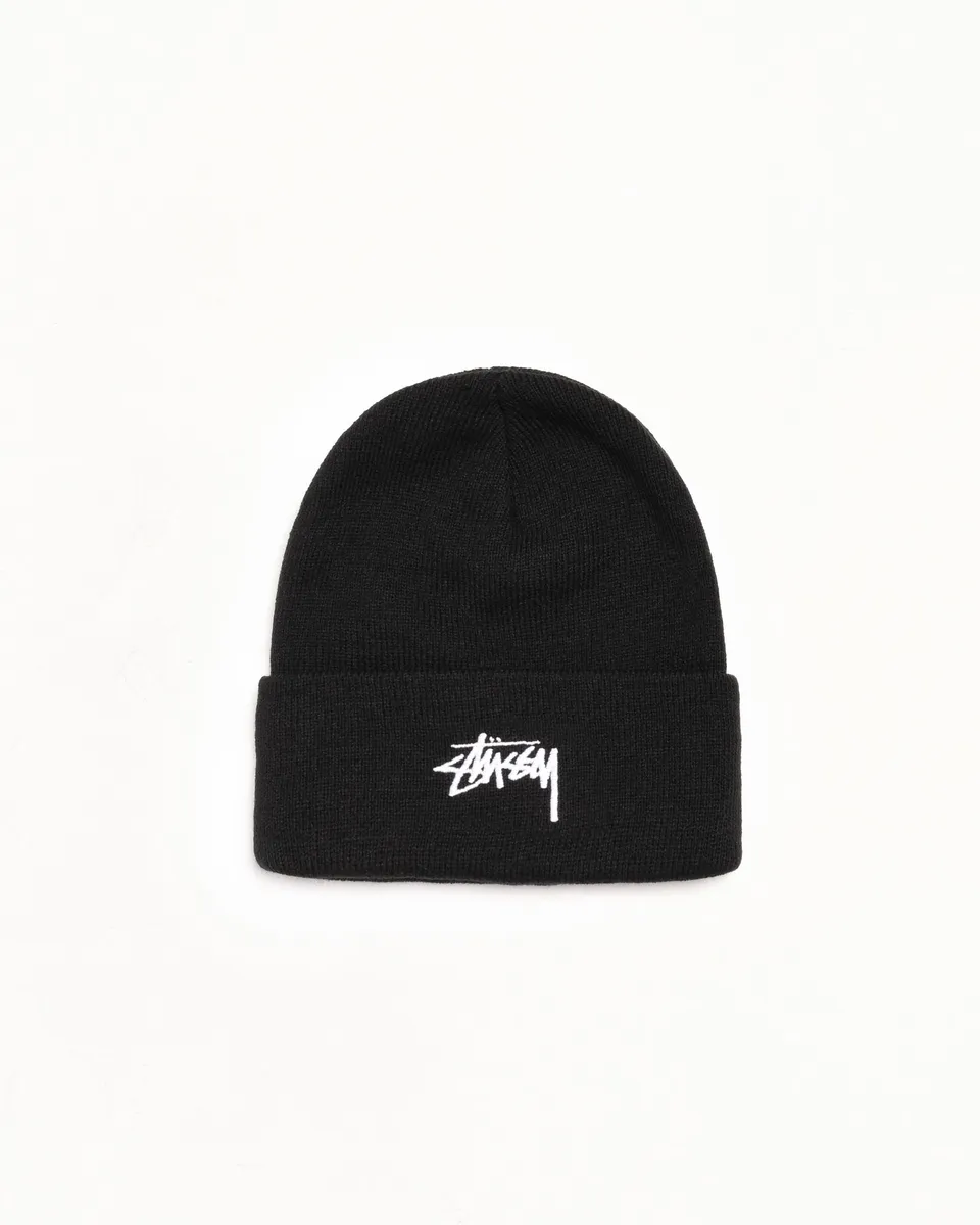 Stussy Cuff Beanie Stock berretto nero acrilico