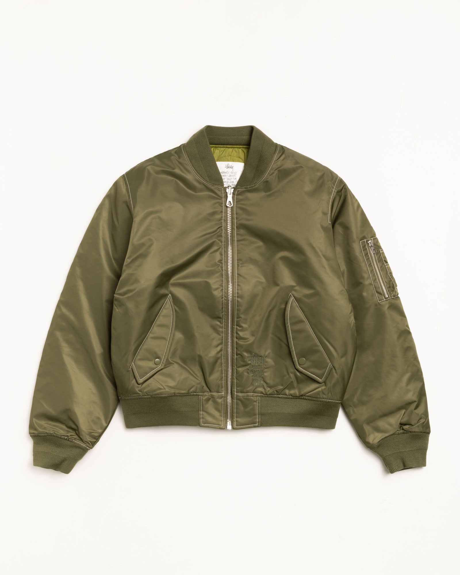 Stussy Built Reversible Bomber giacca bomber olive nylon idrorepellente