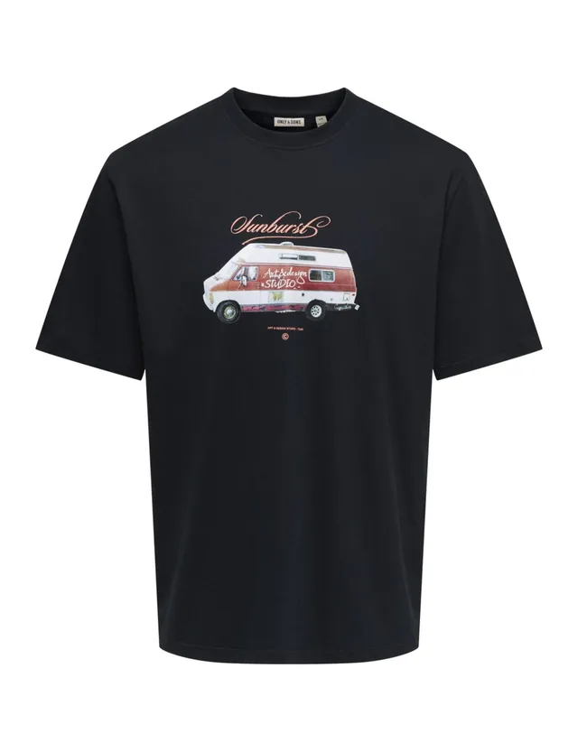 Only & Sons Onsmingo RLX SS Tee maglietta uomo nero cotone