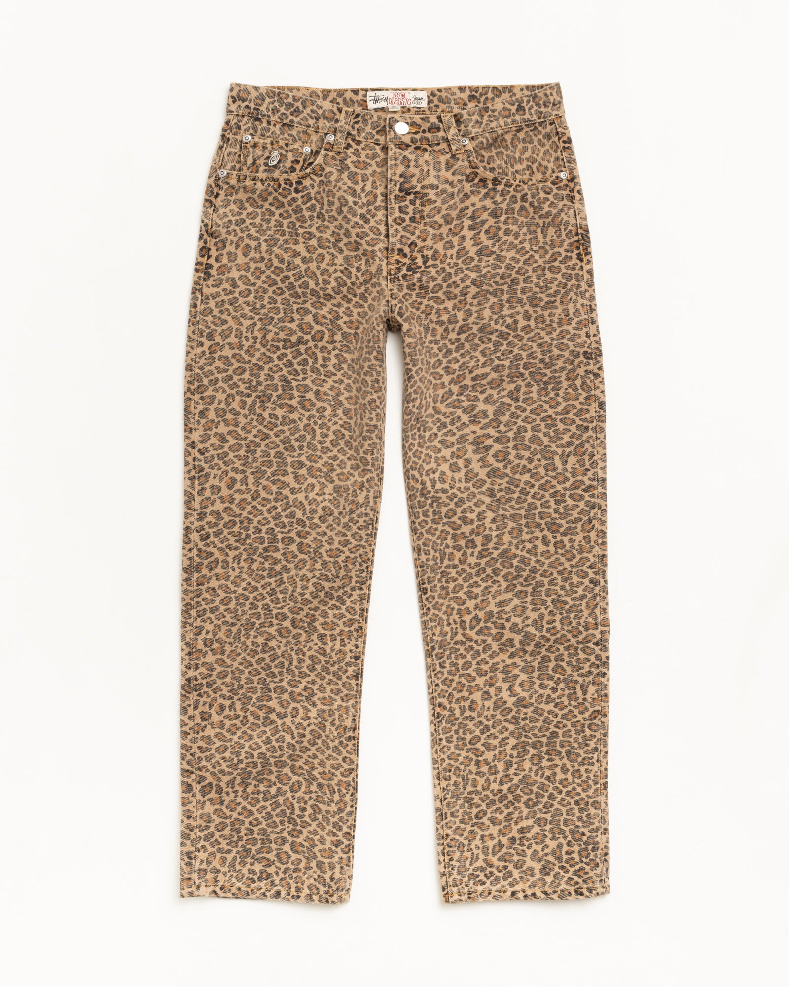 Stussy Pants New Classic Jean Denim Jeans Leopard
