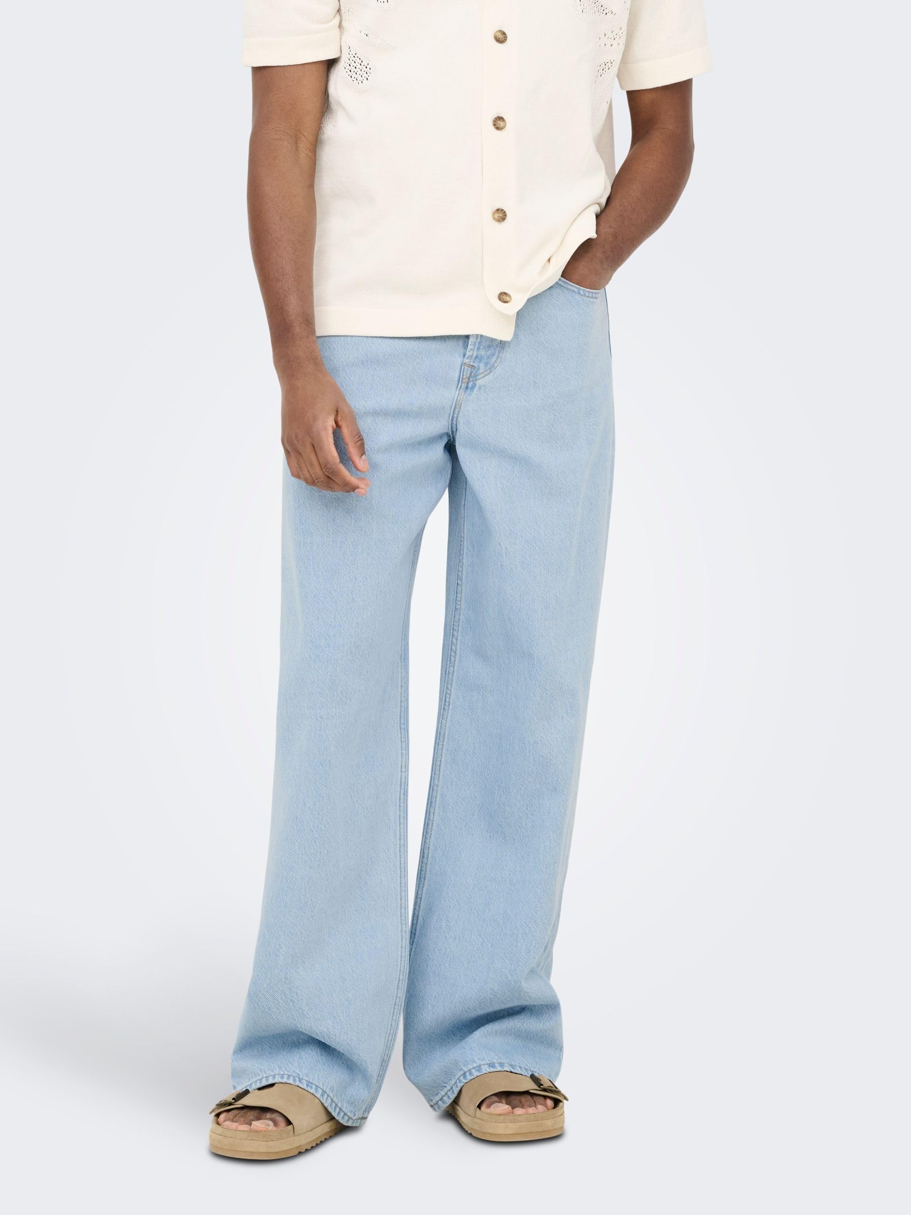 Only & Sons Onsremi Wide Leg Jeans 30W/32L Nero