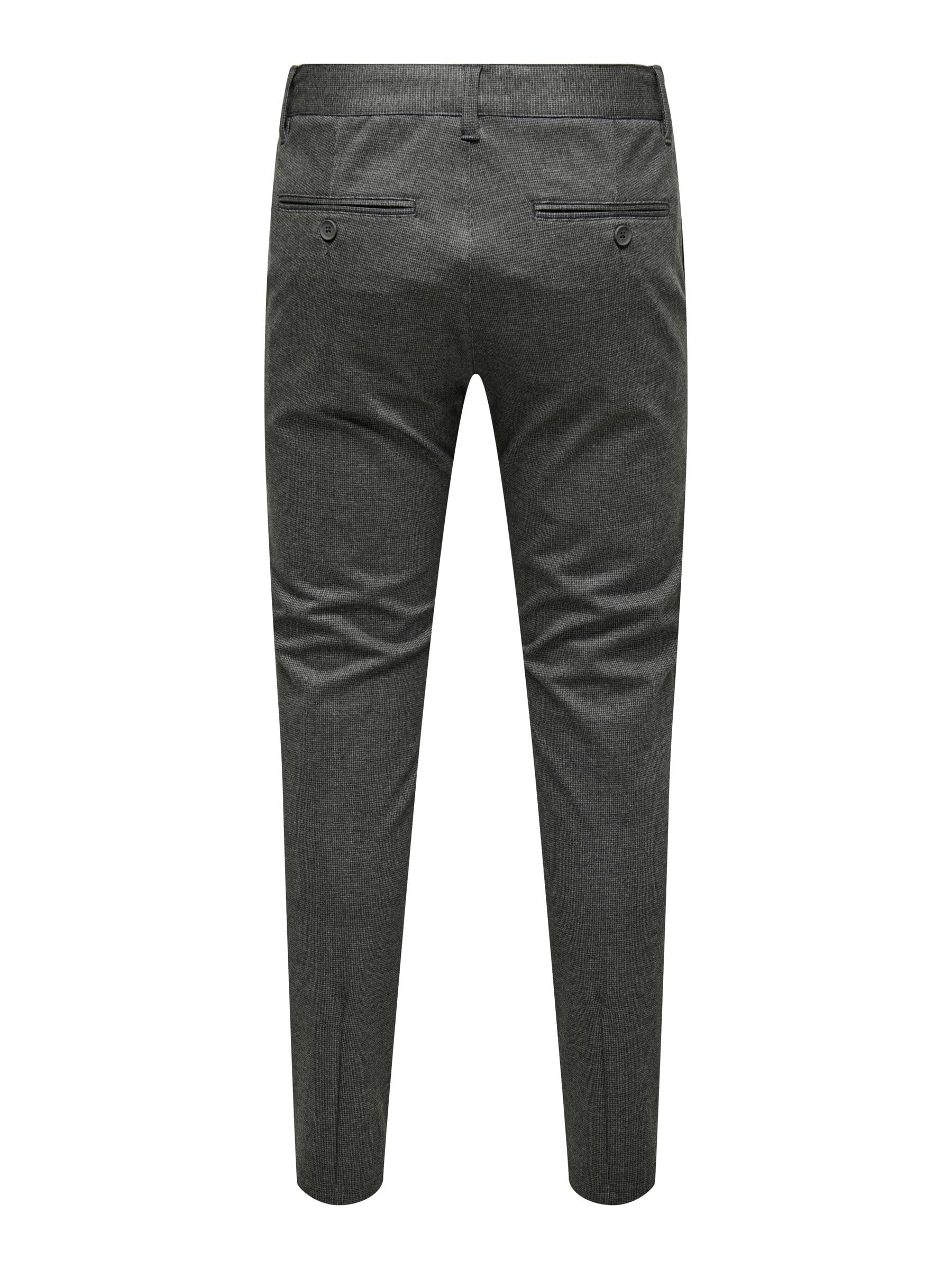 Only & Sons Onsmark Slim Check 020960 Pantaloni 32W/32L Nero