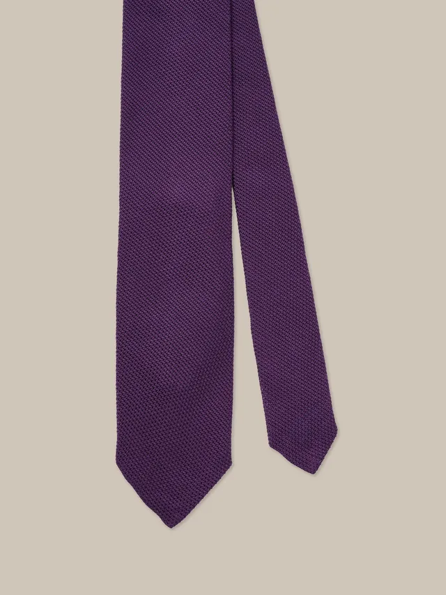 Robert Talbott Duvall Grenadine cravatta seta viola REG