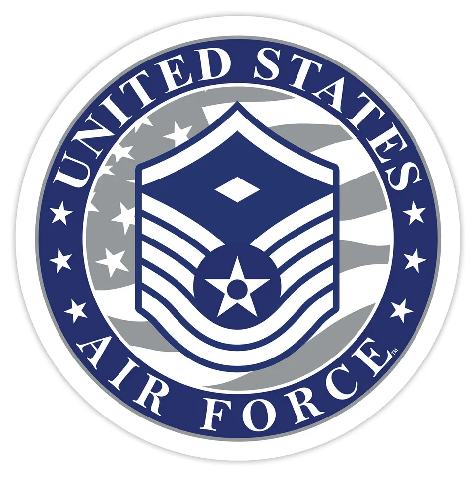 7.62 Design US Air Force E-7 First Sergeant decal 3.5" vinile