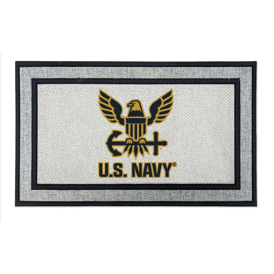7.62 Design US Navy Logo Zerbino 45x75 cm Grigio Gomma