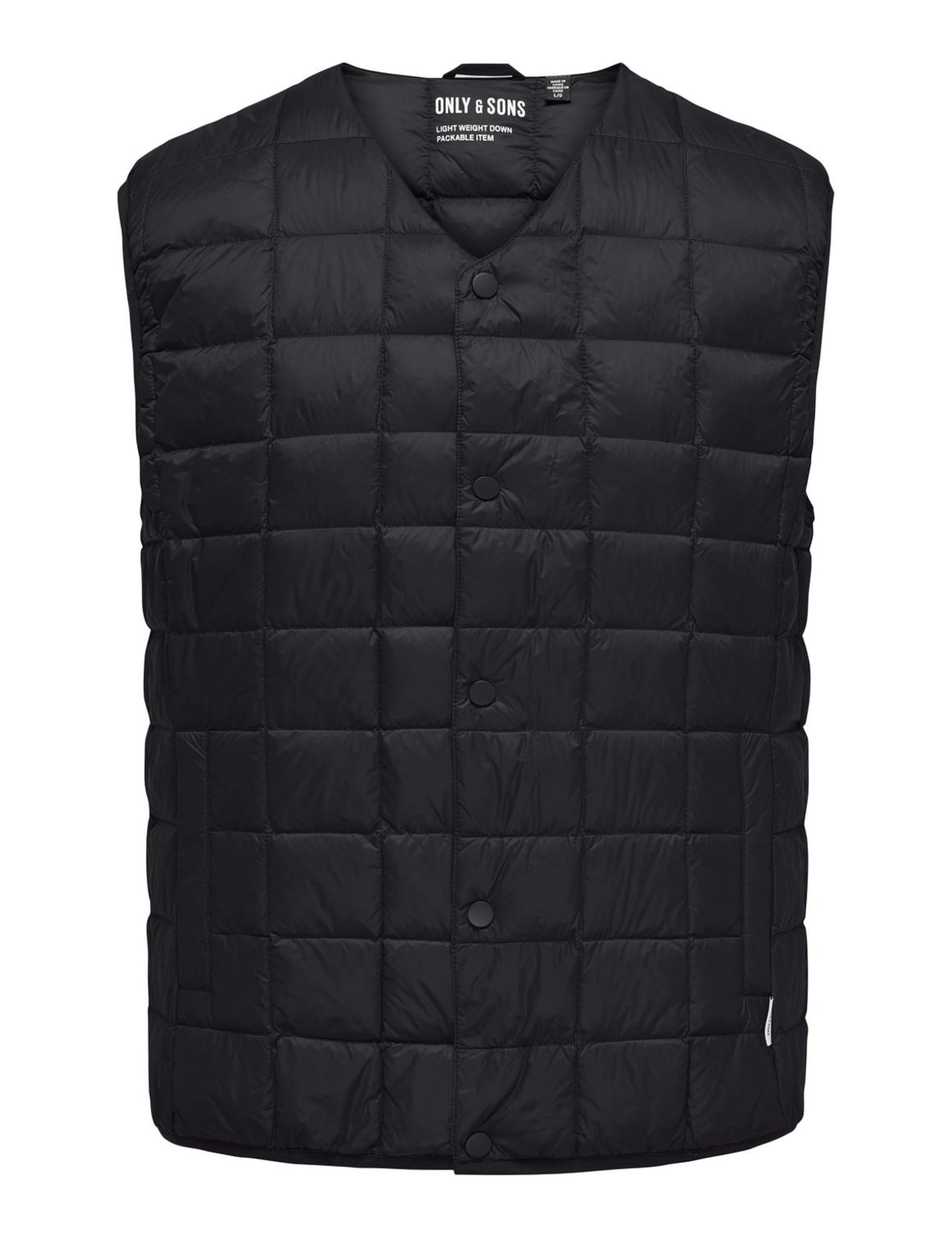 Only & Sons Onsgavin Life Gilet Trapuntato Uomo L Nero