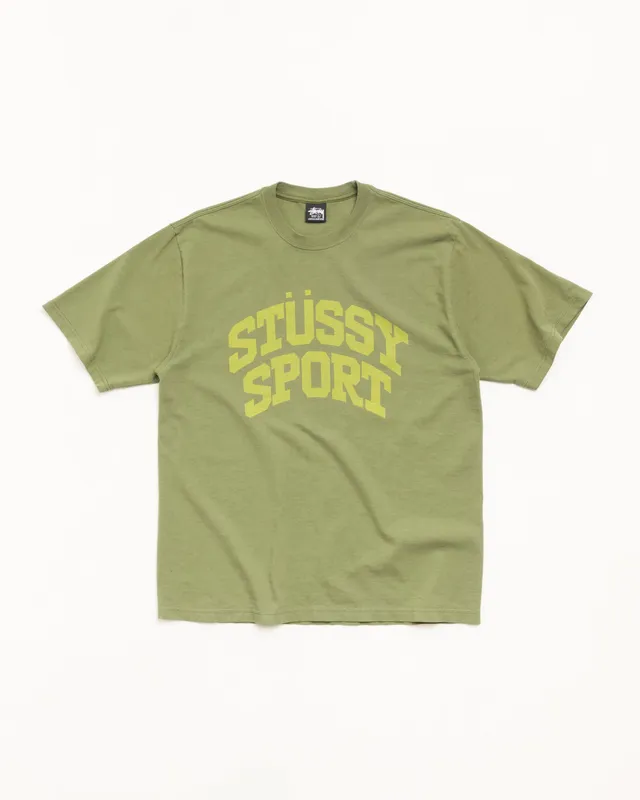 Stussy Block Sport Tee t-shirt uomo Olive cotone