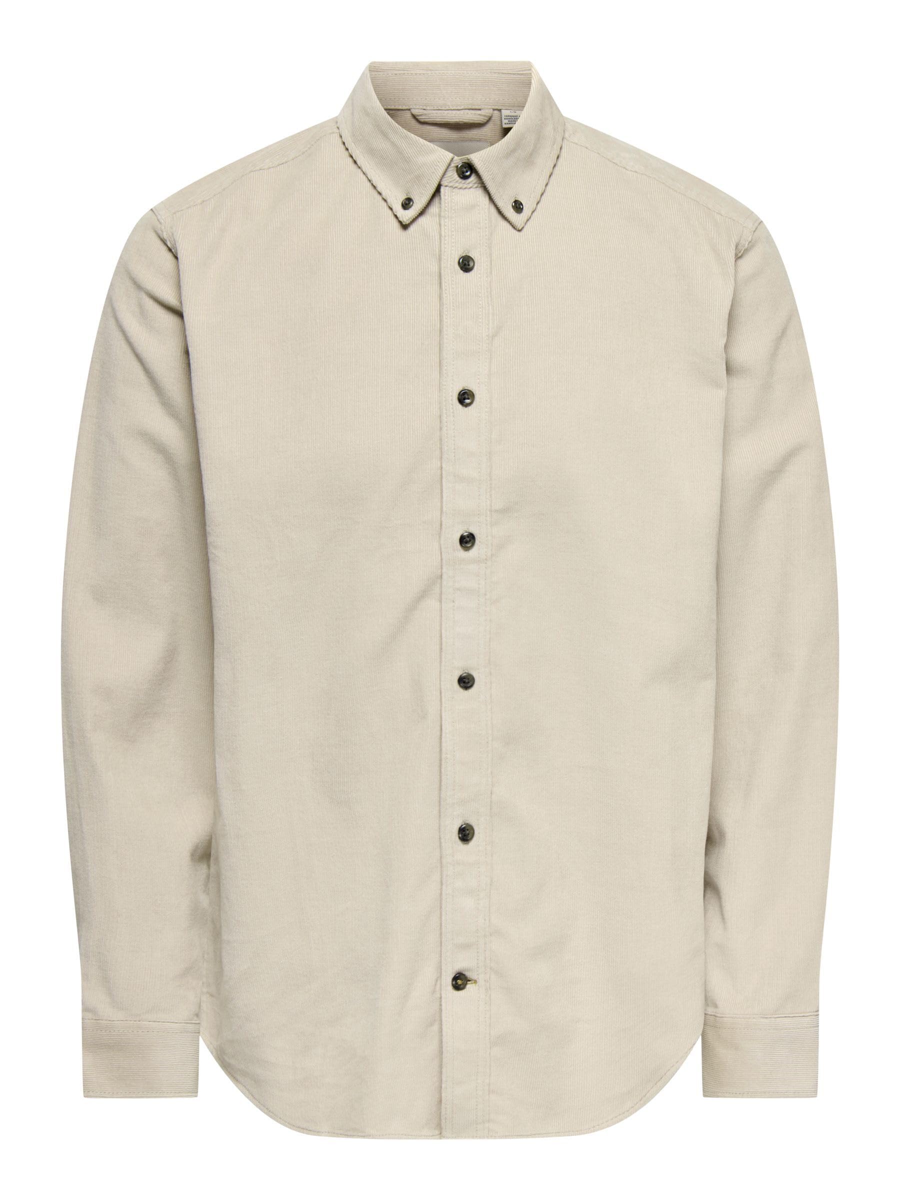 ONLY & SONS Onsmichael Camicia Uomo Castor Gray Maniche Lunghe