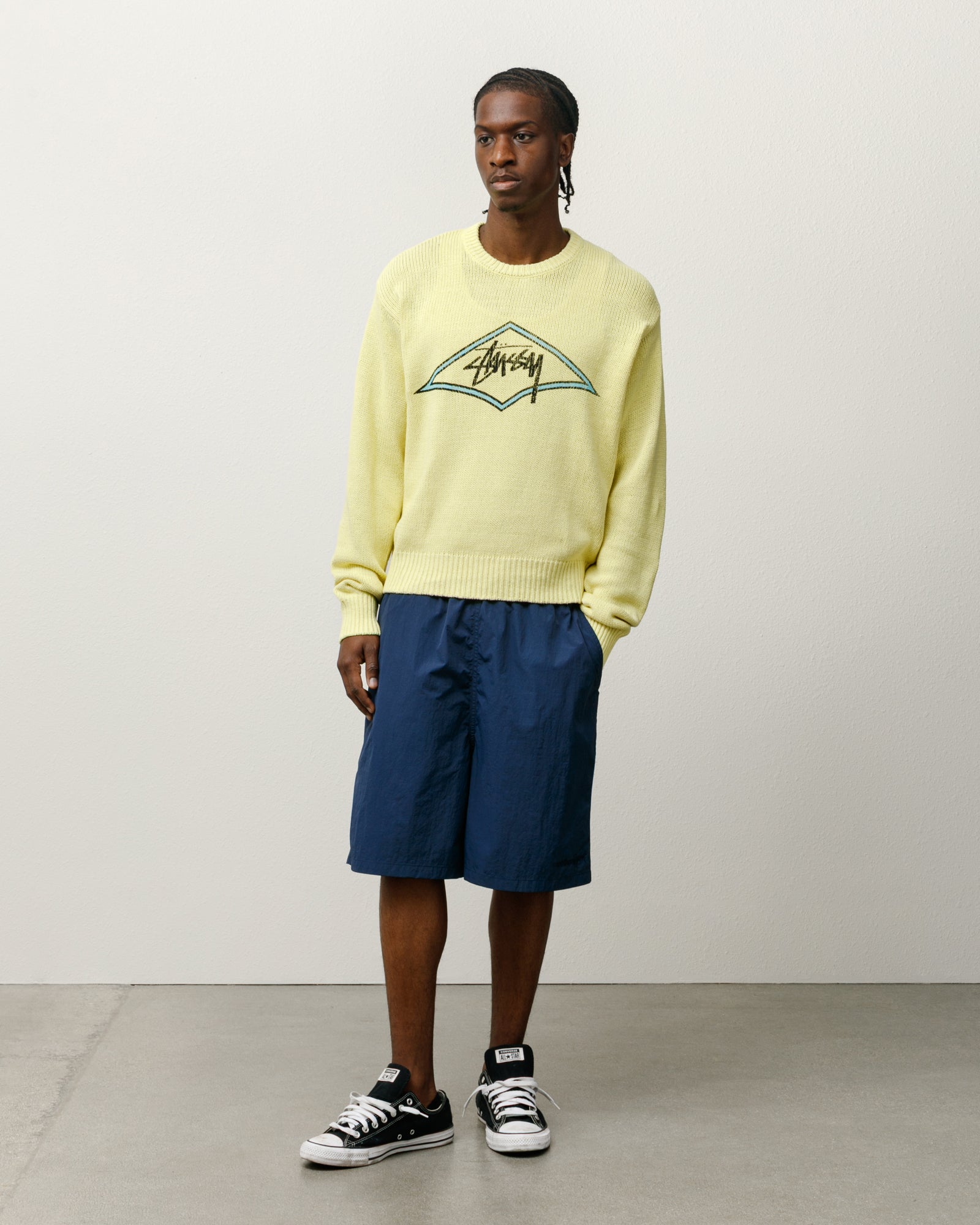Stussy Nylon Court Short pantaloncino Navy nylon