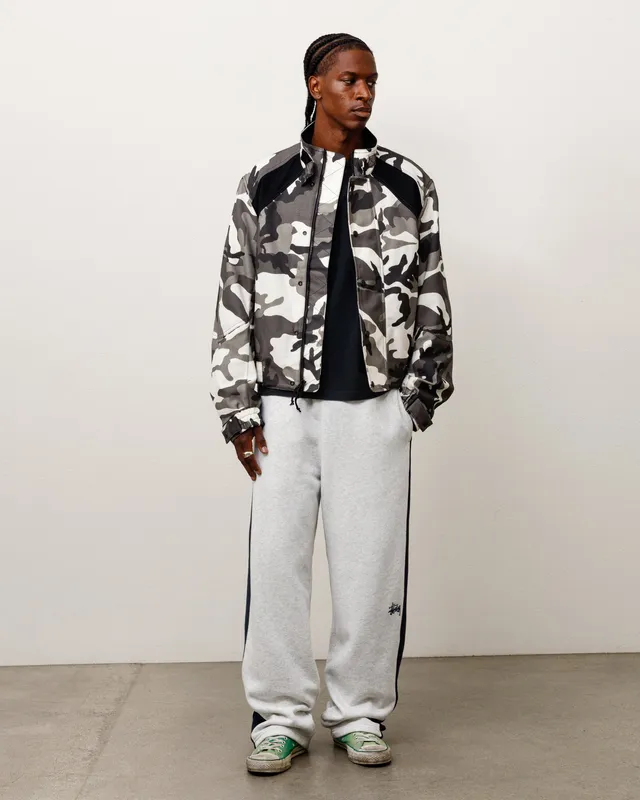 Stussy Pants pantalone tuta grigio Ash Heather pile cotone