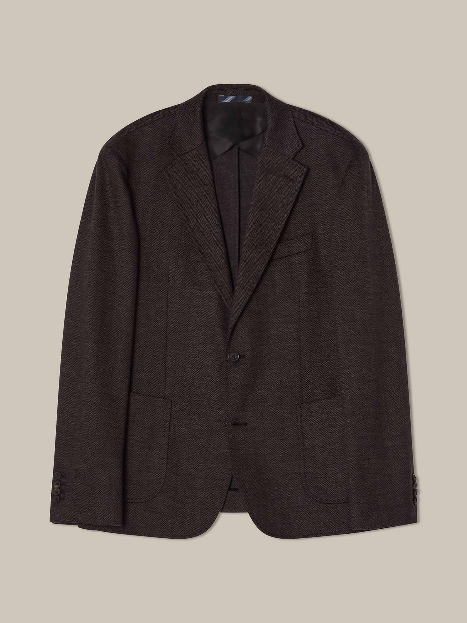 Robert Talbott Wright Blazer Lana Marrone 42 Pied-de-poule