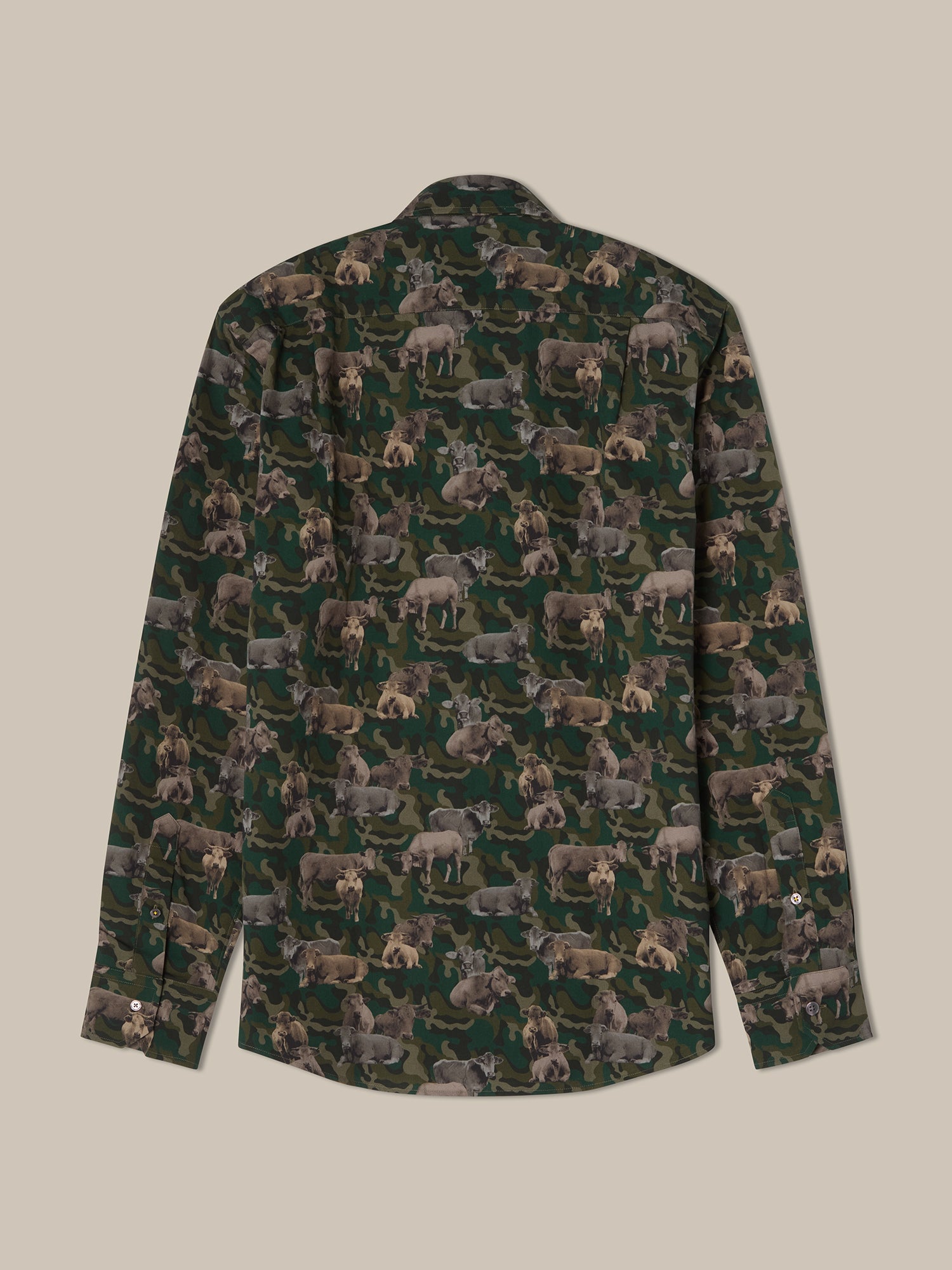 Robert Talbott Casual Shirts Reynolds Ca-Moo-Flage camicia oliva