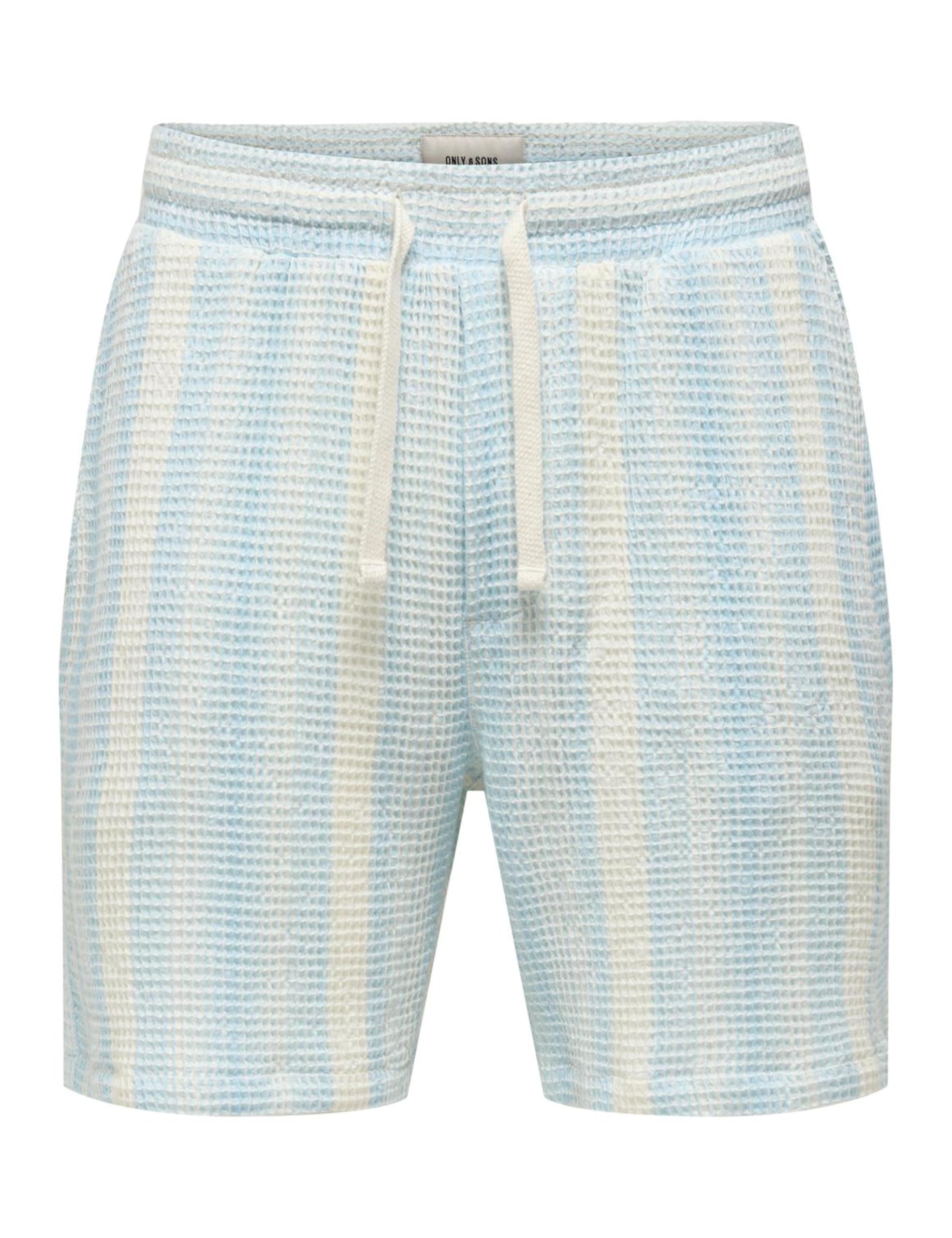 Only & Sons Onstel Savier Waffle 0326 pantaloncini uomo bianco antico