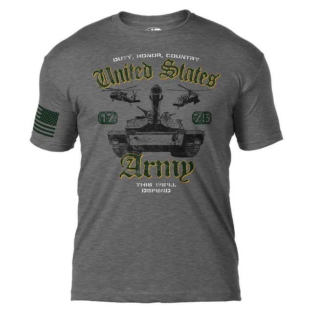 7.62 Design Army Duty Honor Country T-Shirt grafite misto