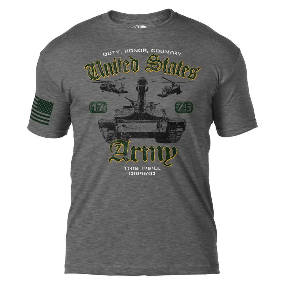 7.62 Design Army Duty Honor Country T-Shirt grafite misto