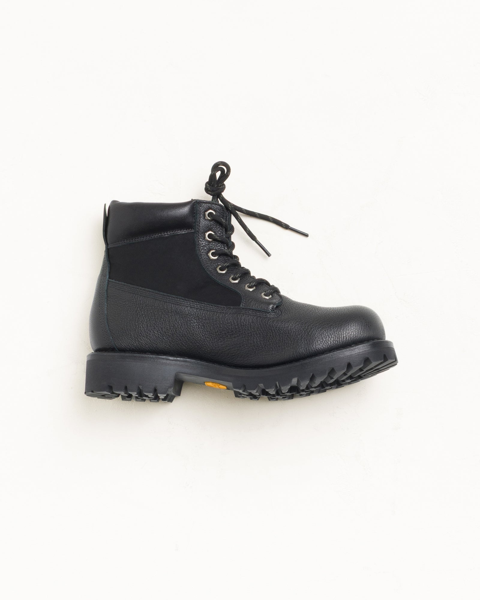 Stussy Our Legacy Lace Up Boot stivale nero pelle Vibram