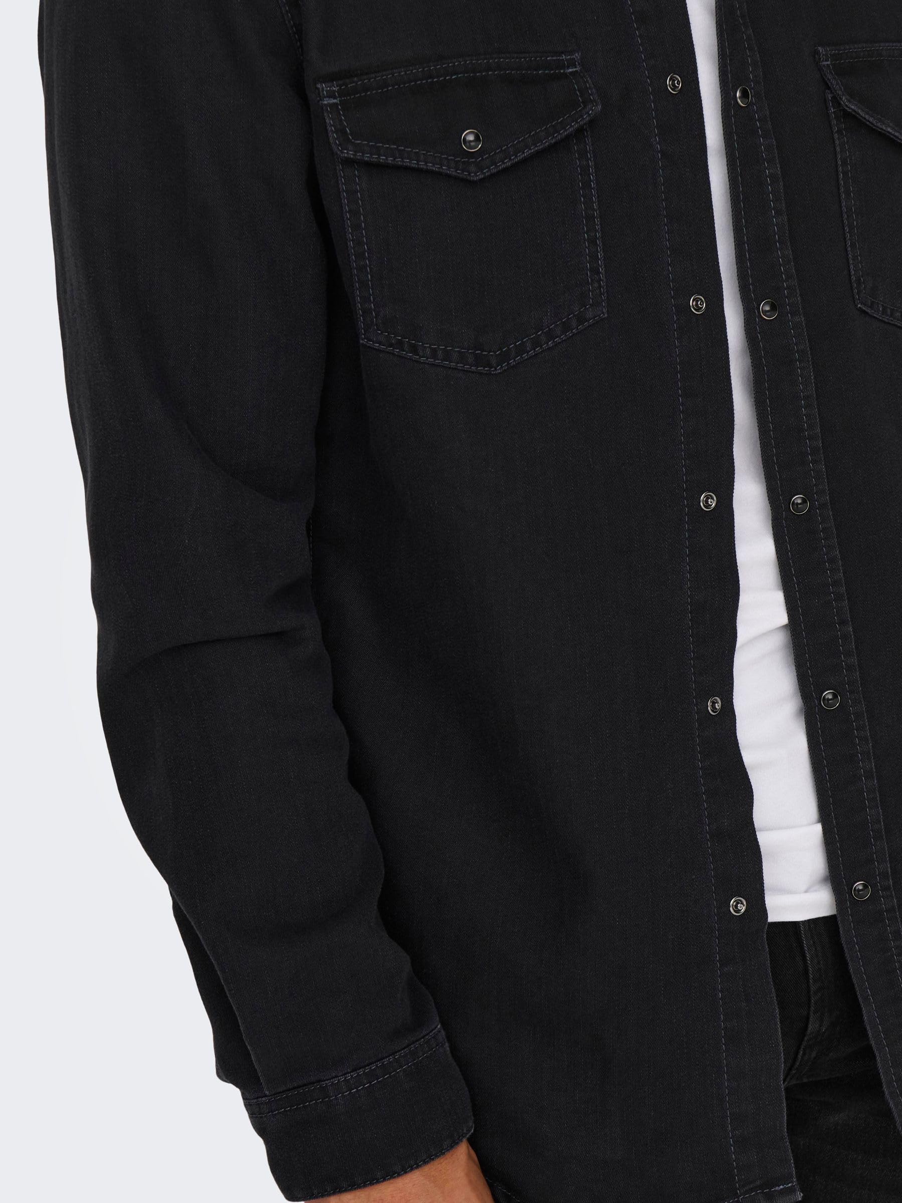 ONLY & SONS ONSBANE Camicia Uomo L Denim