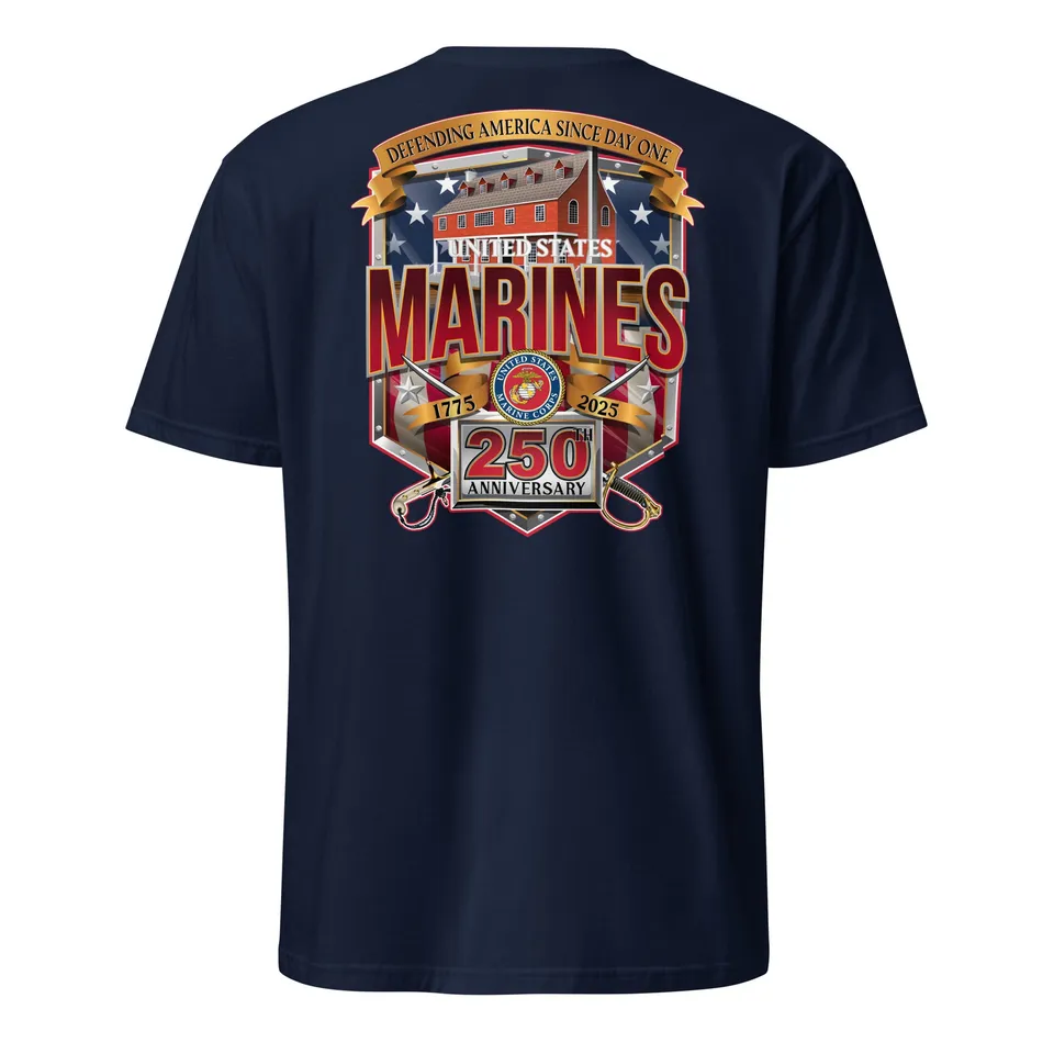 7.62 Design USMC 250th Birthday Maglietta Uomo Navy Cotone