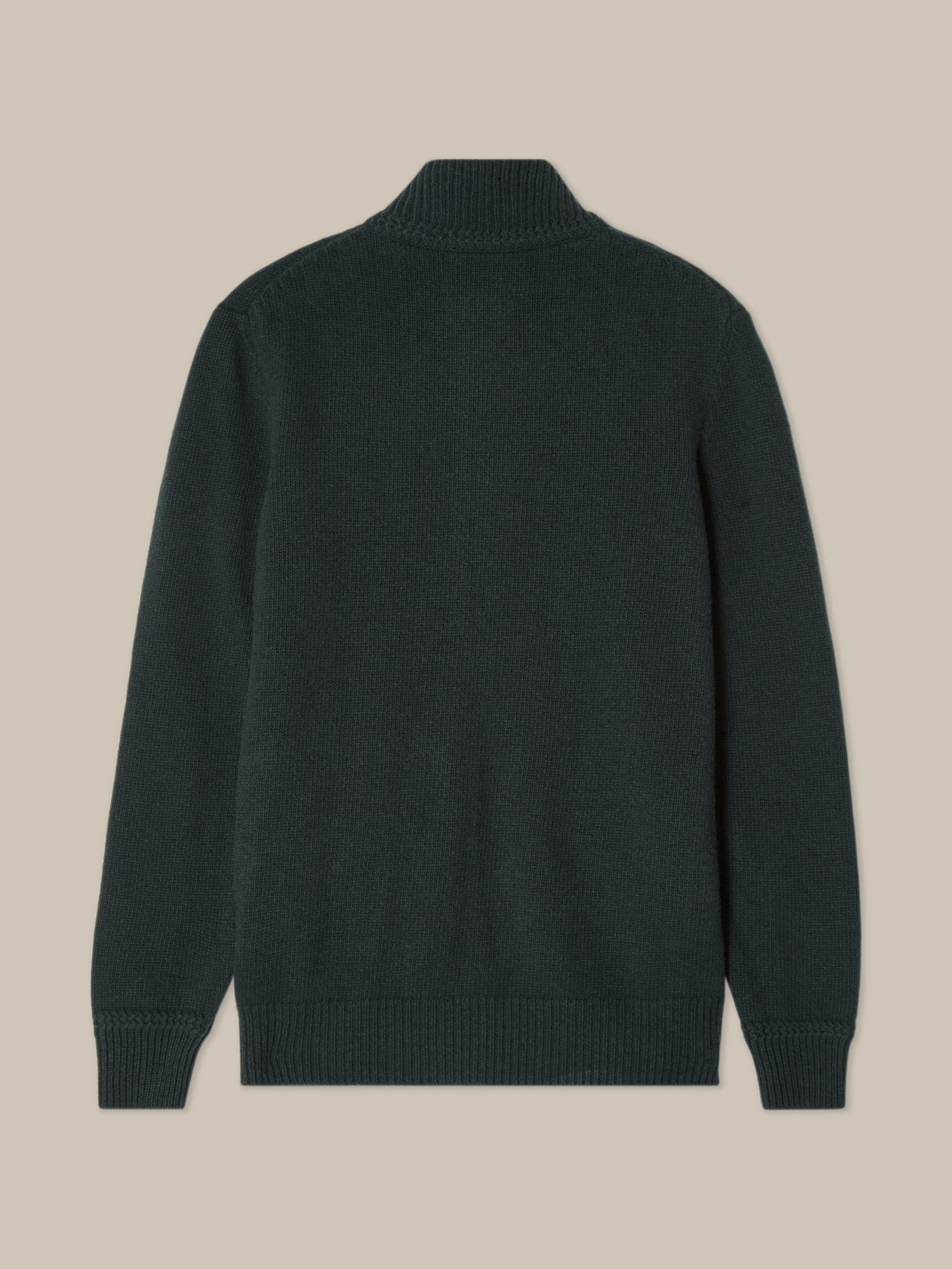 Robert Talbott Graham Maglione Uomo Zip Cashmere Verde