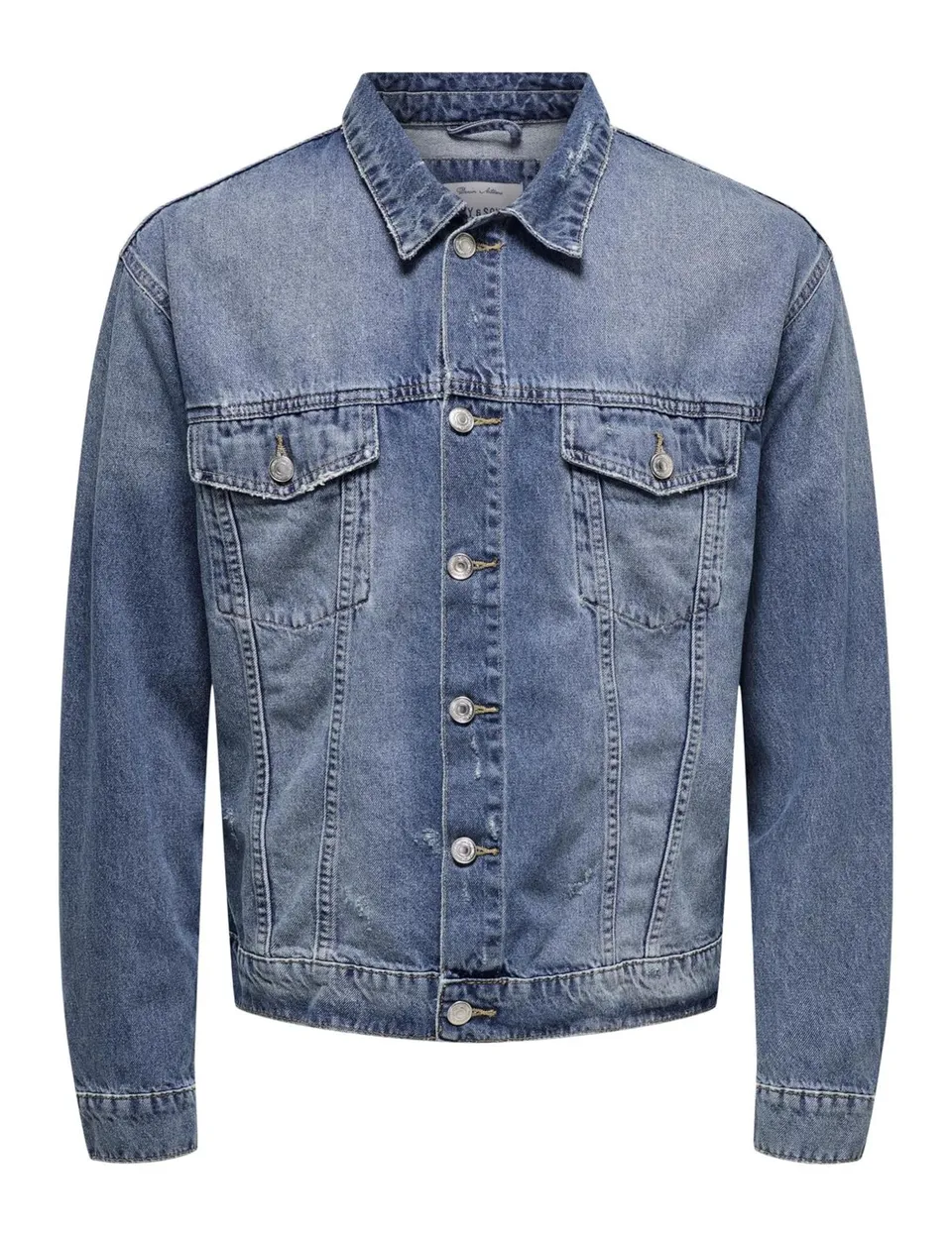 Only & Sons Onsjust Box Tai Giacca Jeans Uomo L Blu Chiaro