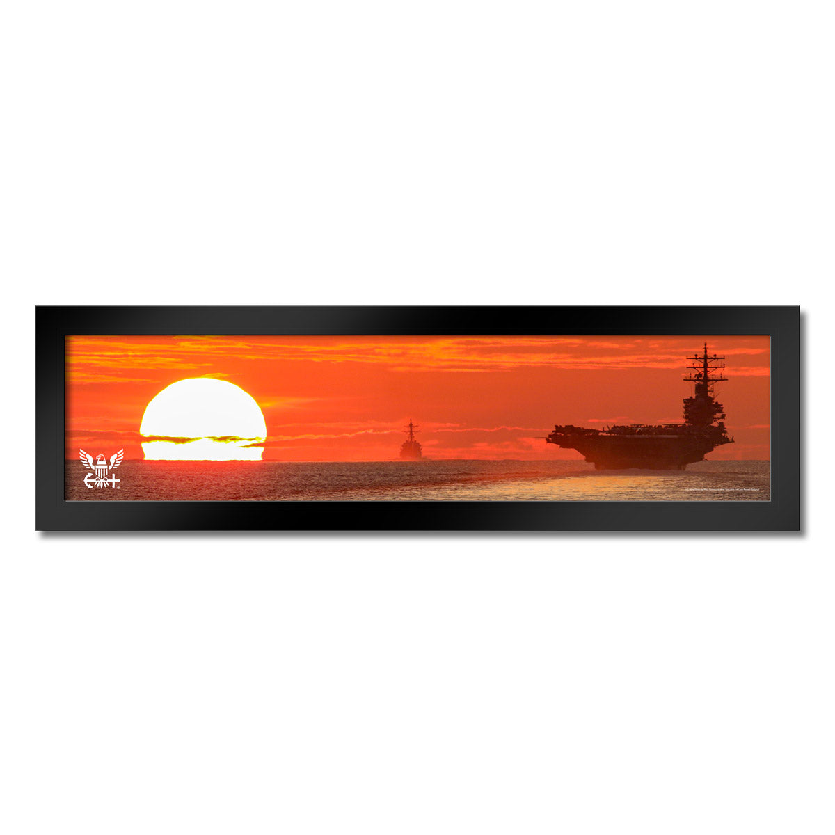 7.62 Design US Navy Sunset stampa incorniciata 28x64 cm