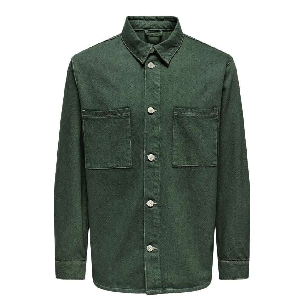 Only & Sons Dago Giacca Verde Scuro Uomo Cotone