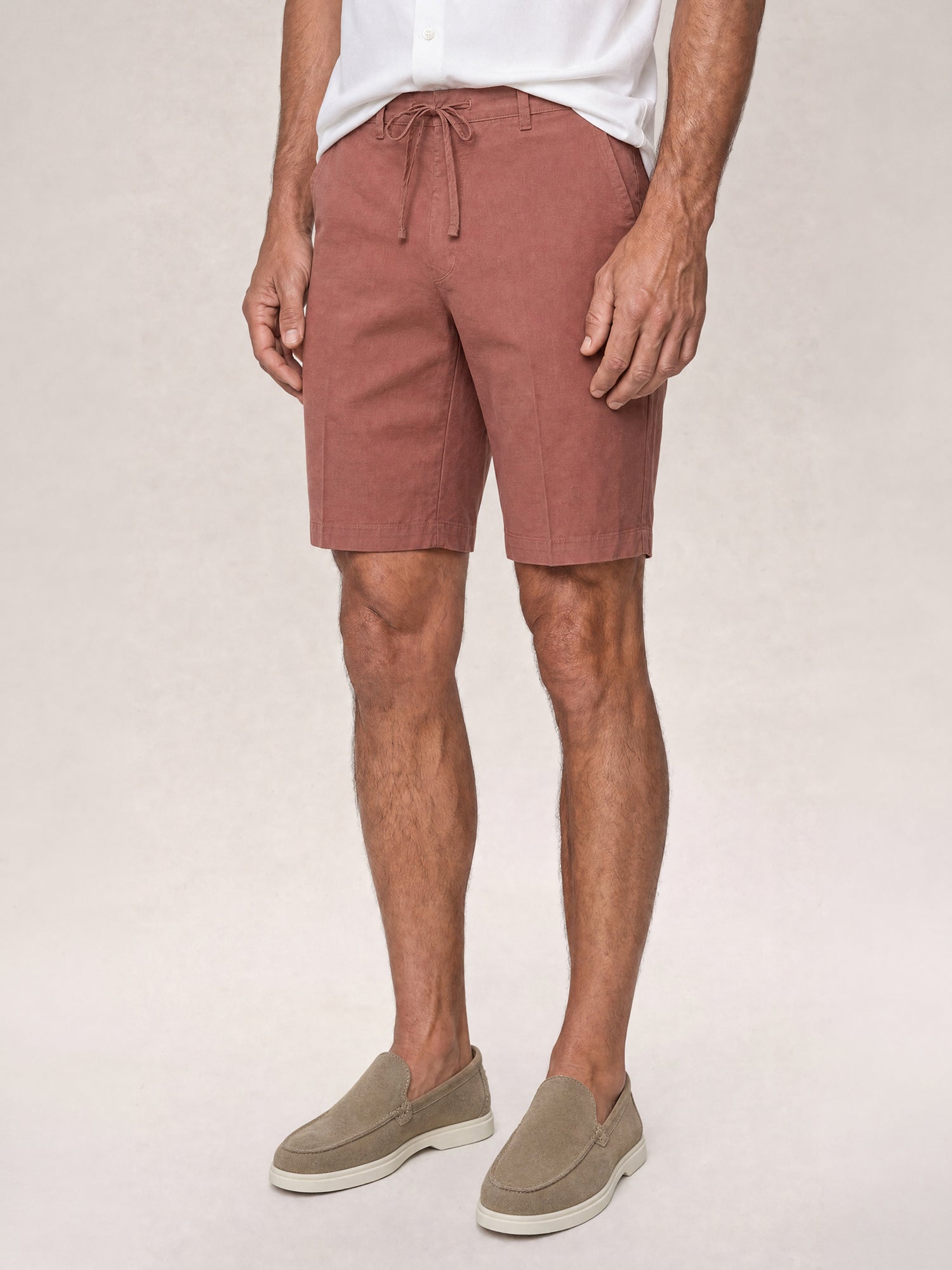 Robert Talbott Stewart Pantaloncini Lino Salmone Coulisse