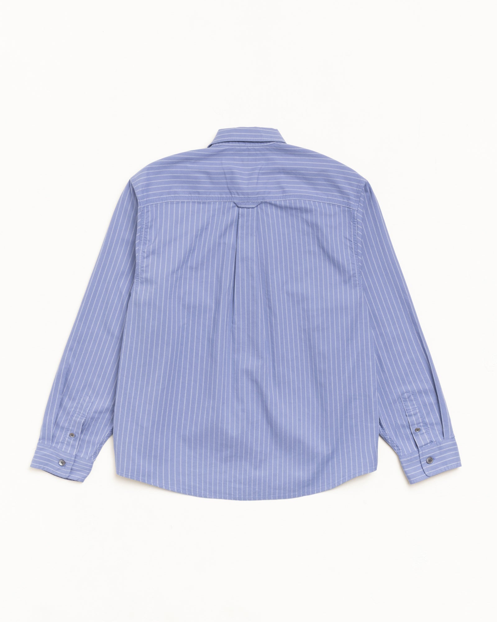 Stussy Oxford Shirt camicia Blue Stripe boxy fit cotone