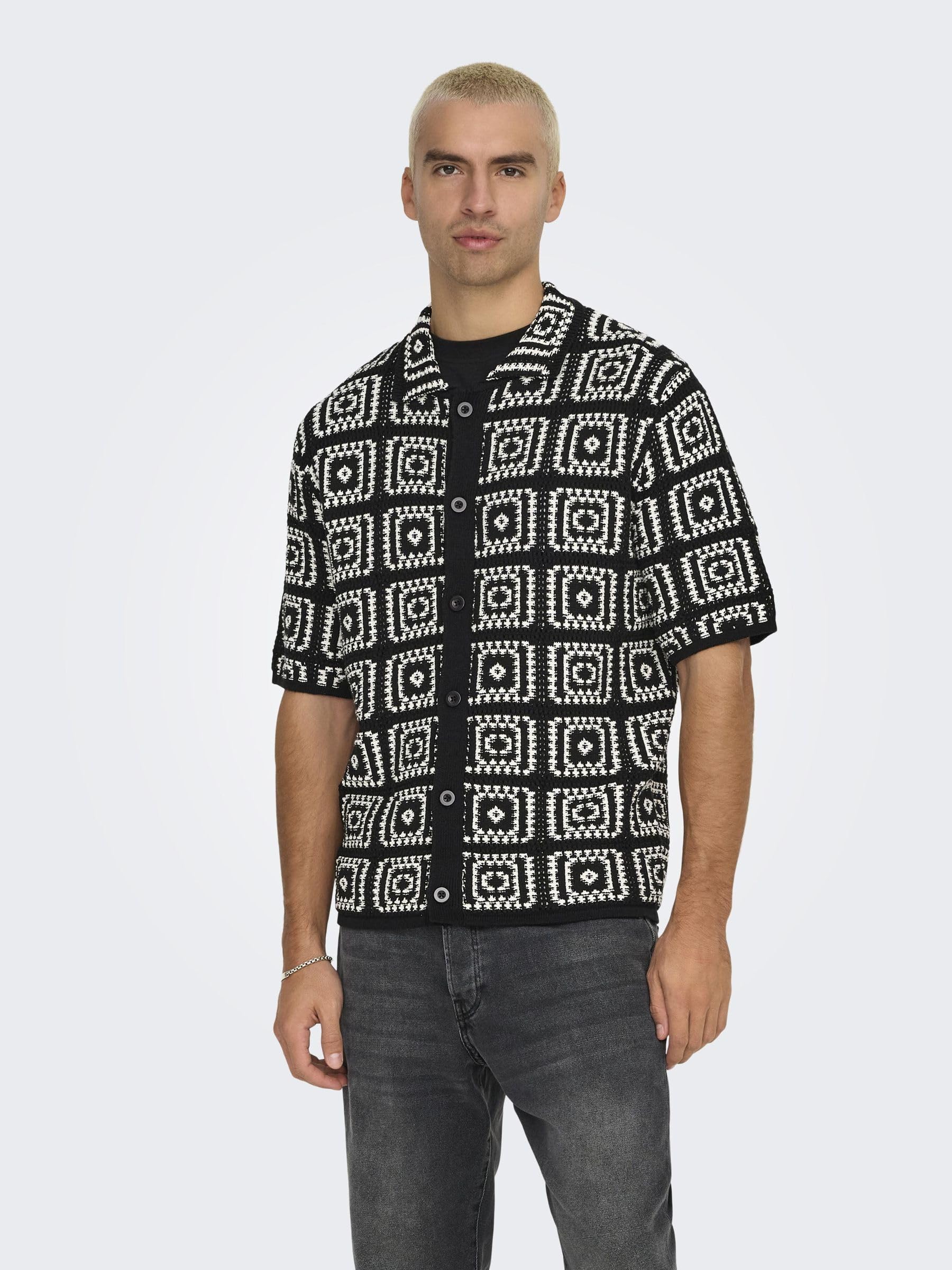 Only & Sons Onsbart M t-shirt uomo nera relaxed