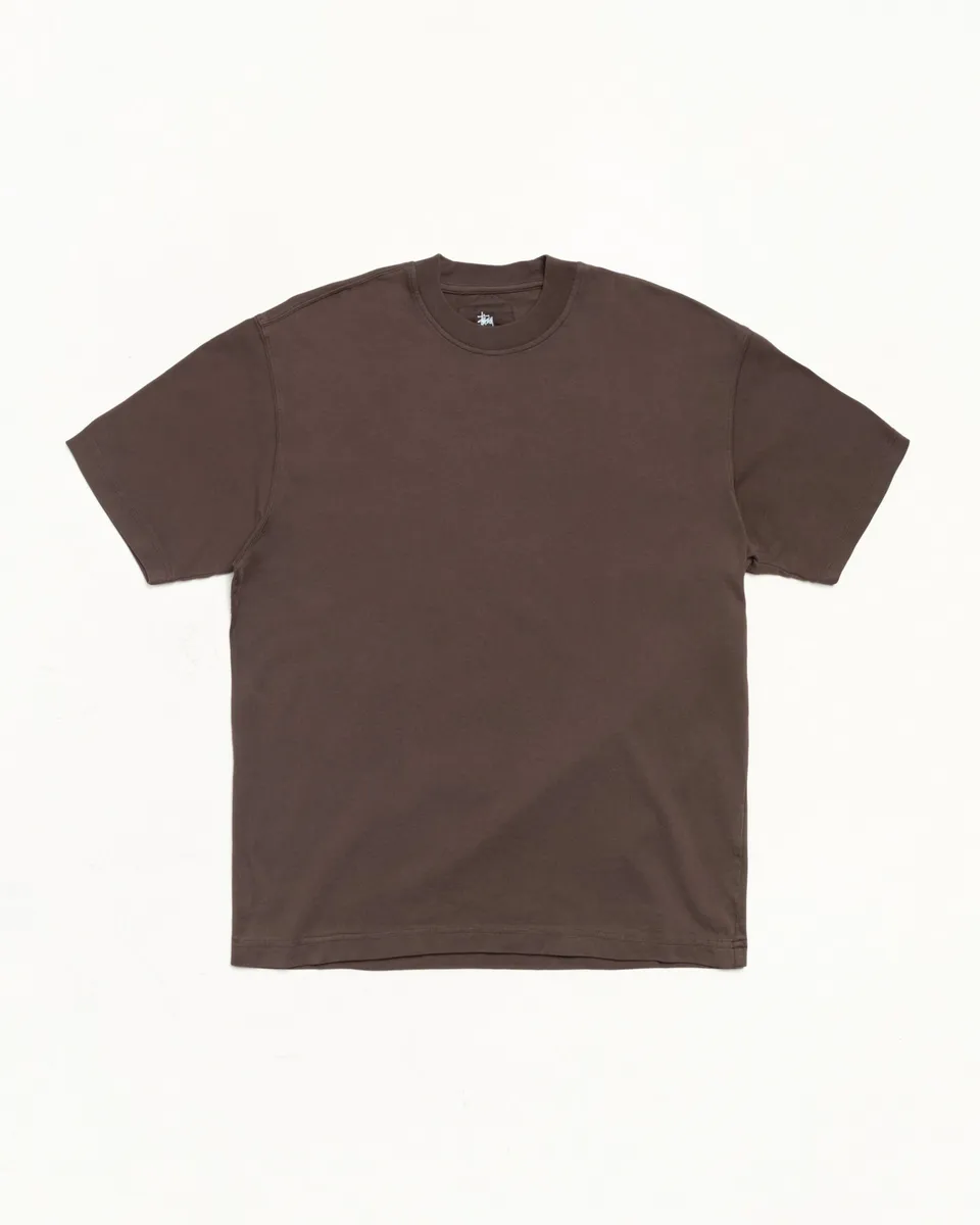 Stussy Garment Dyed SS Tee maglietta marrone 100% cotone