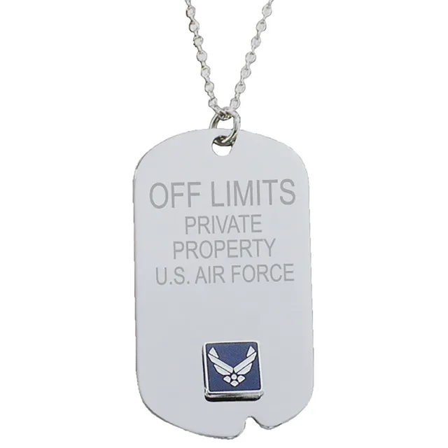7.62 Design Off Limits collana dog tag 18" Air Force