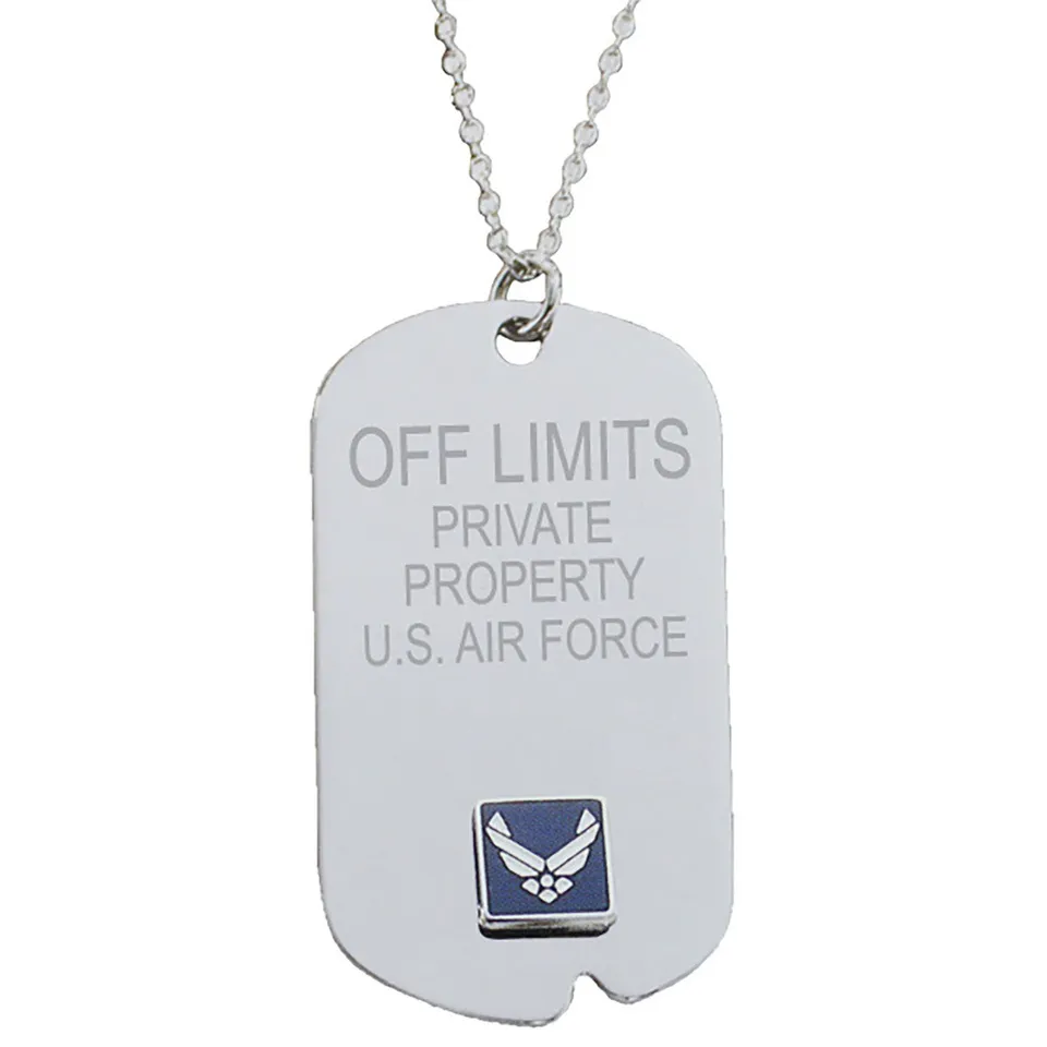 7.62 Design Off Limits collana dog tag 18" Air Force