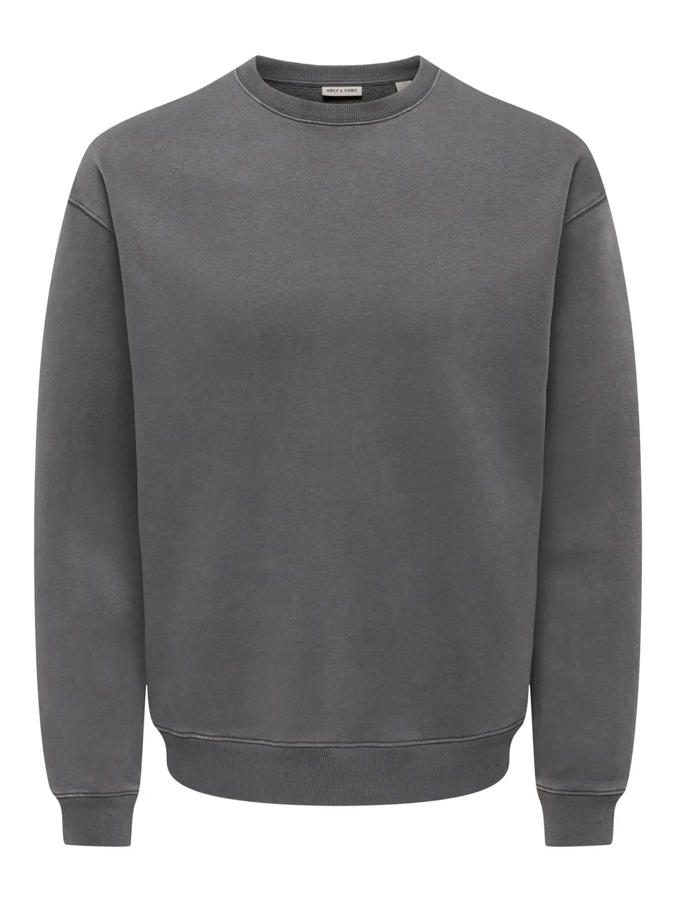 Only & Sons Onslarry Eflow Felpa Uomo Grigio Asfalto Relaxed