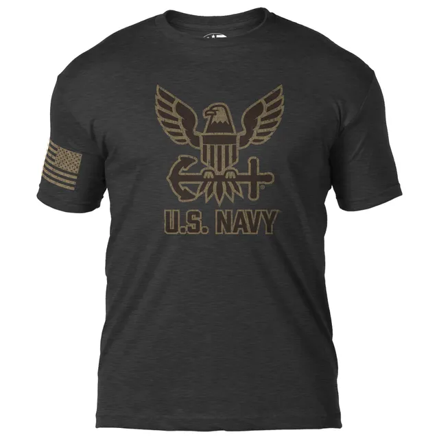 7.62 Design US Navy Vintage Logo t-shirt nera heather black