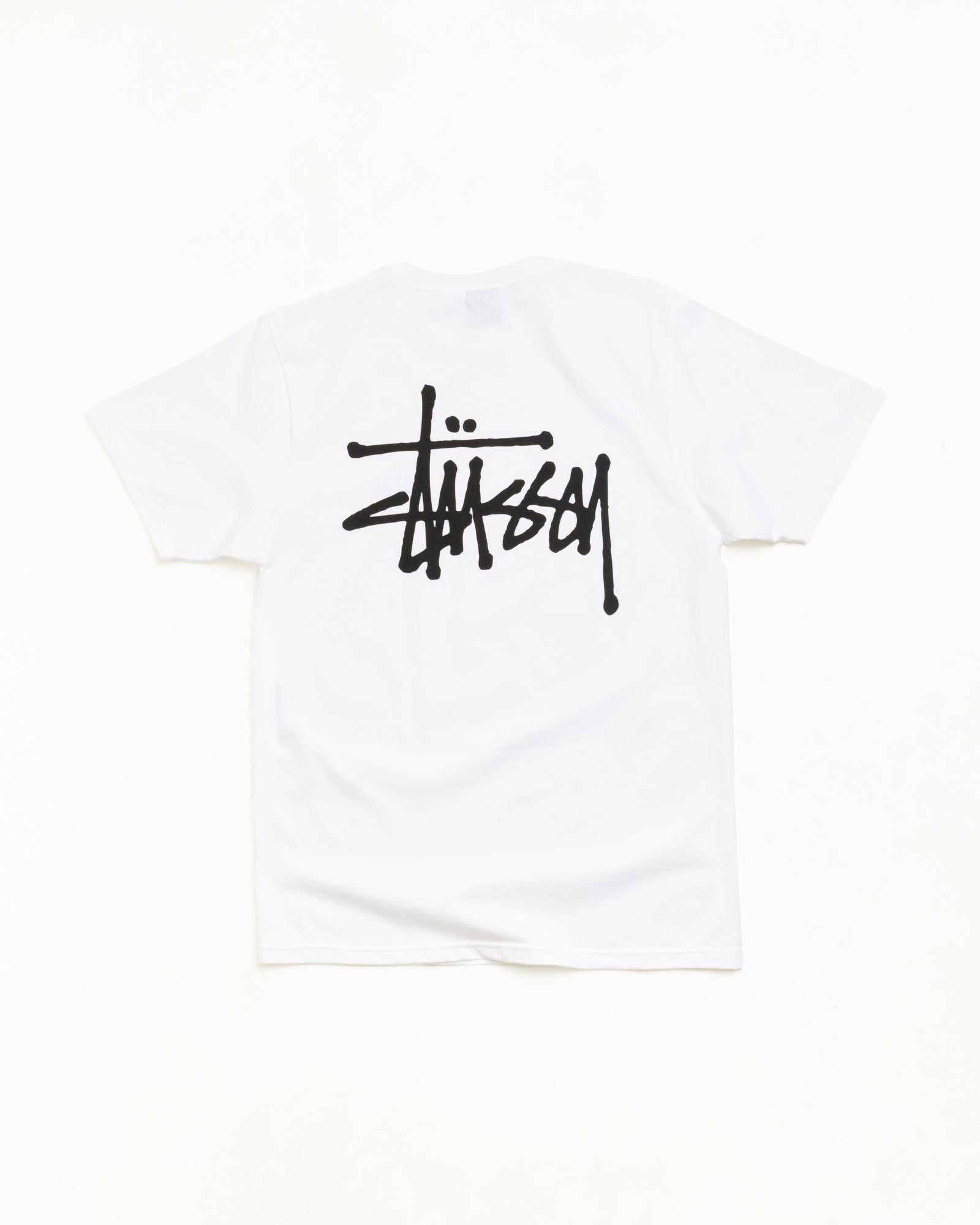Stussy Basic Tee t-shirt Bianca cotone 220gsm