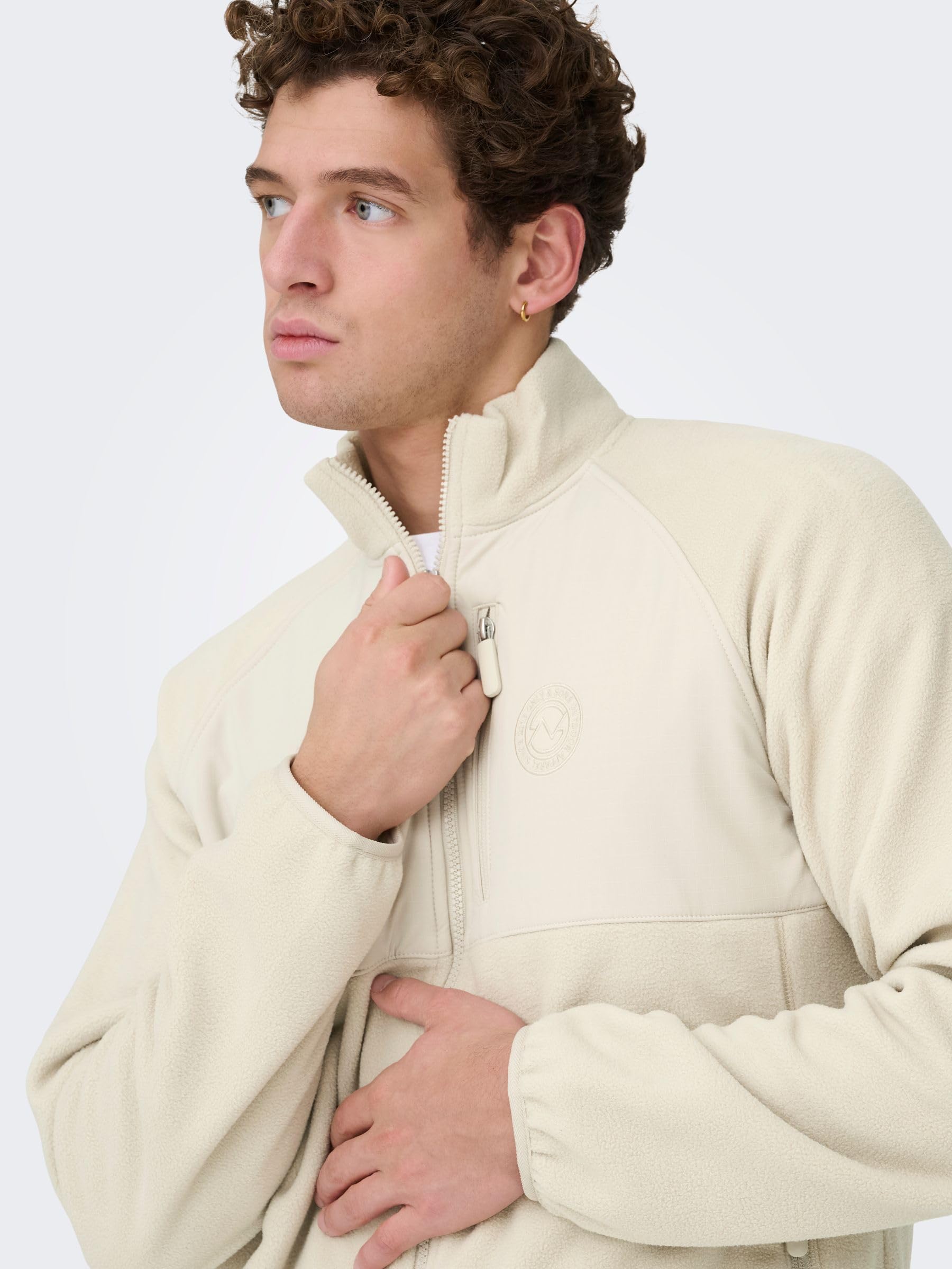 Only & Sons Onschuck Fleece giacca pile nero uomo