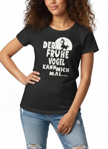 MAKAYA T-Shirt Donna Early Bird Scritta Cotone L